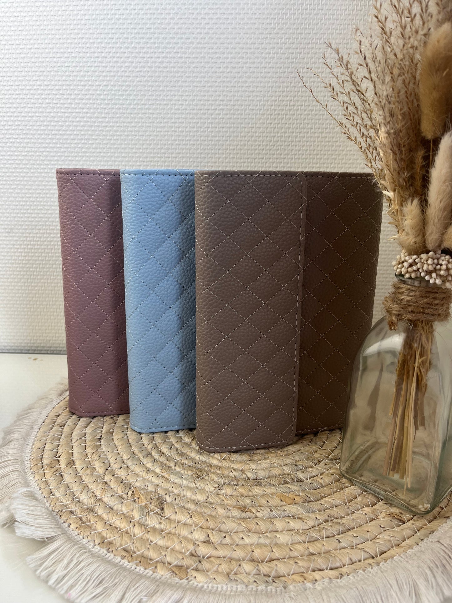 Luxe envelop binder pebble blauw