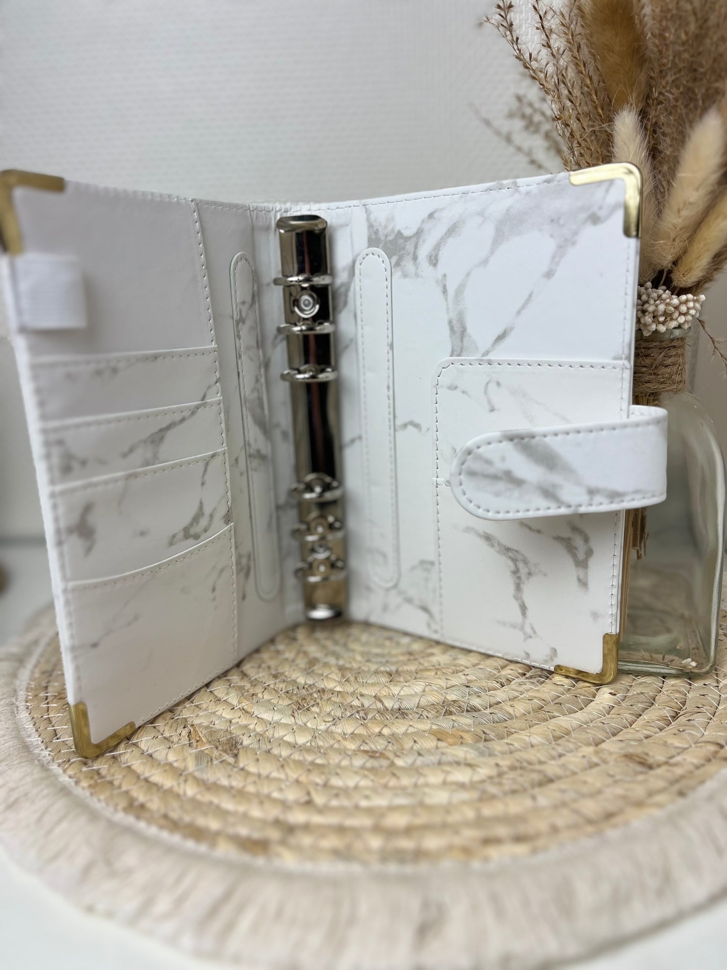 Binder marble wit met zippers