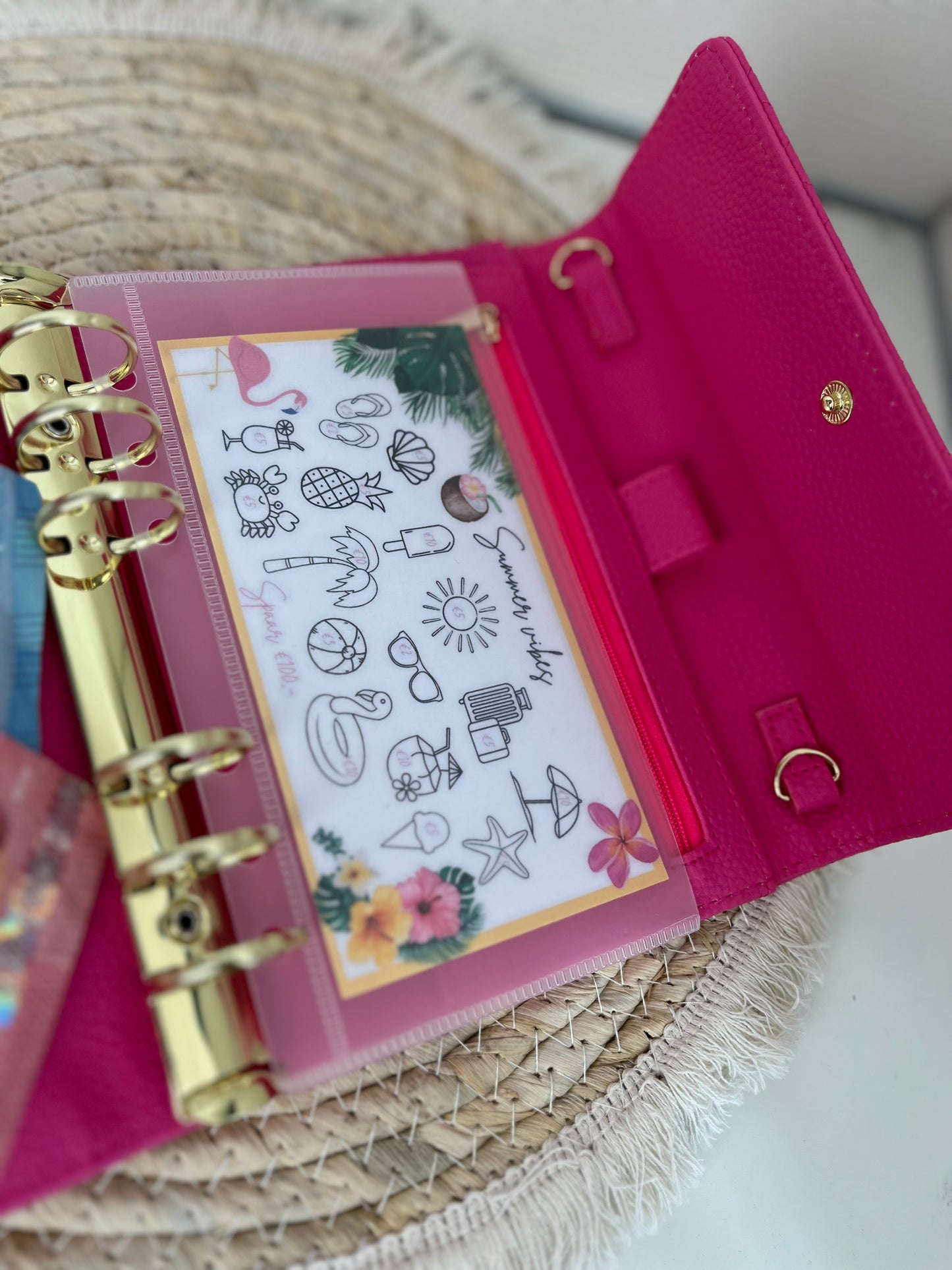 Luxe envelop binder pebble hotpink