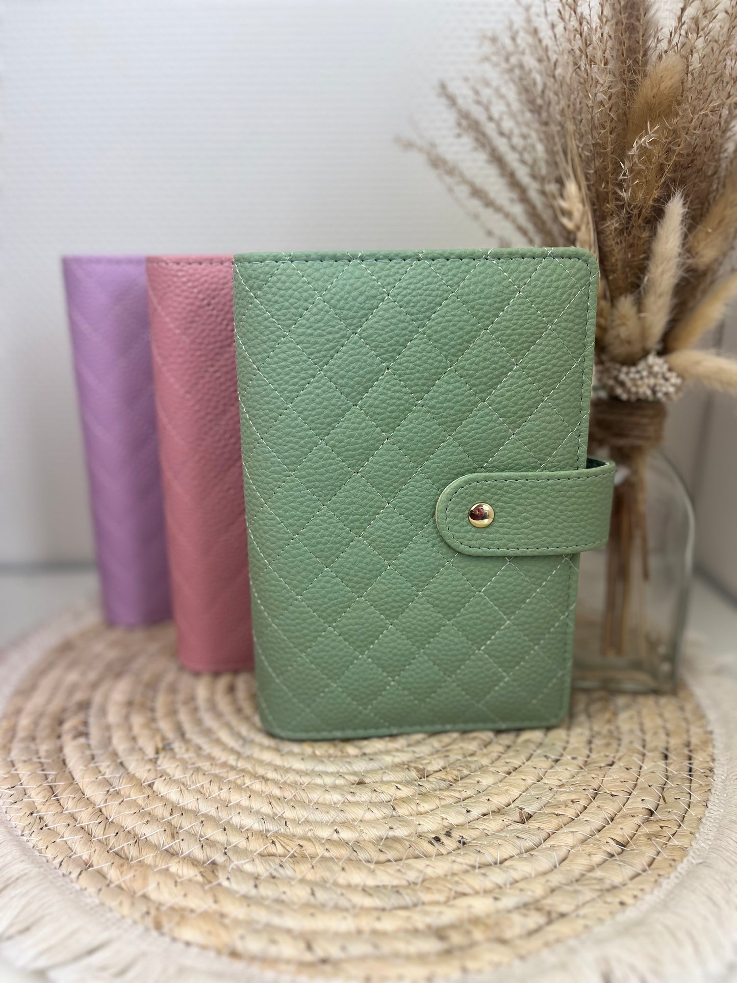 Luxe pebble binder groen