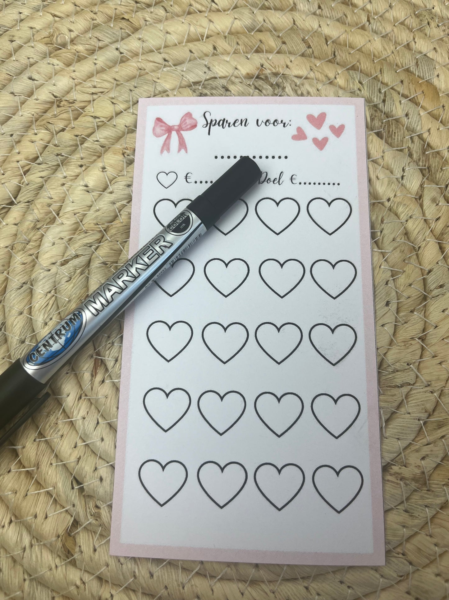 Sparen voor de kinderen roze