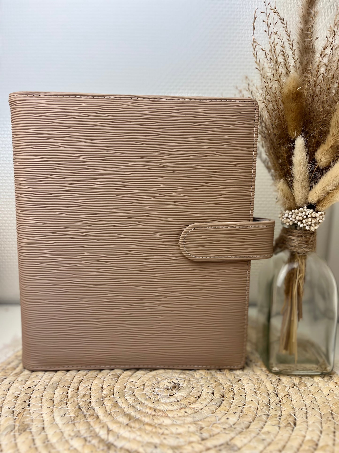 A5 binder saffiano Camel