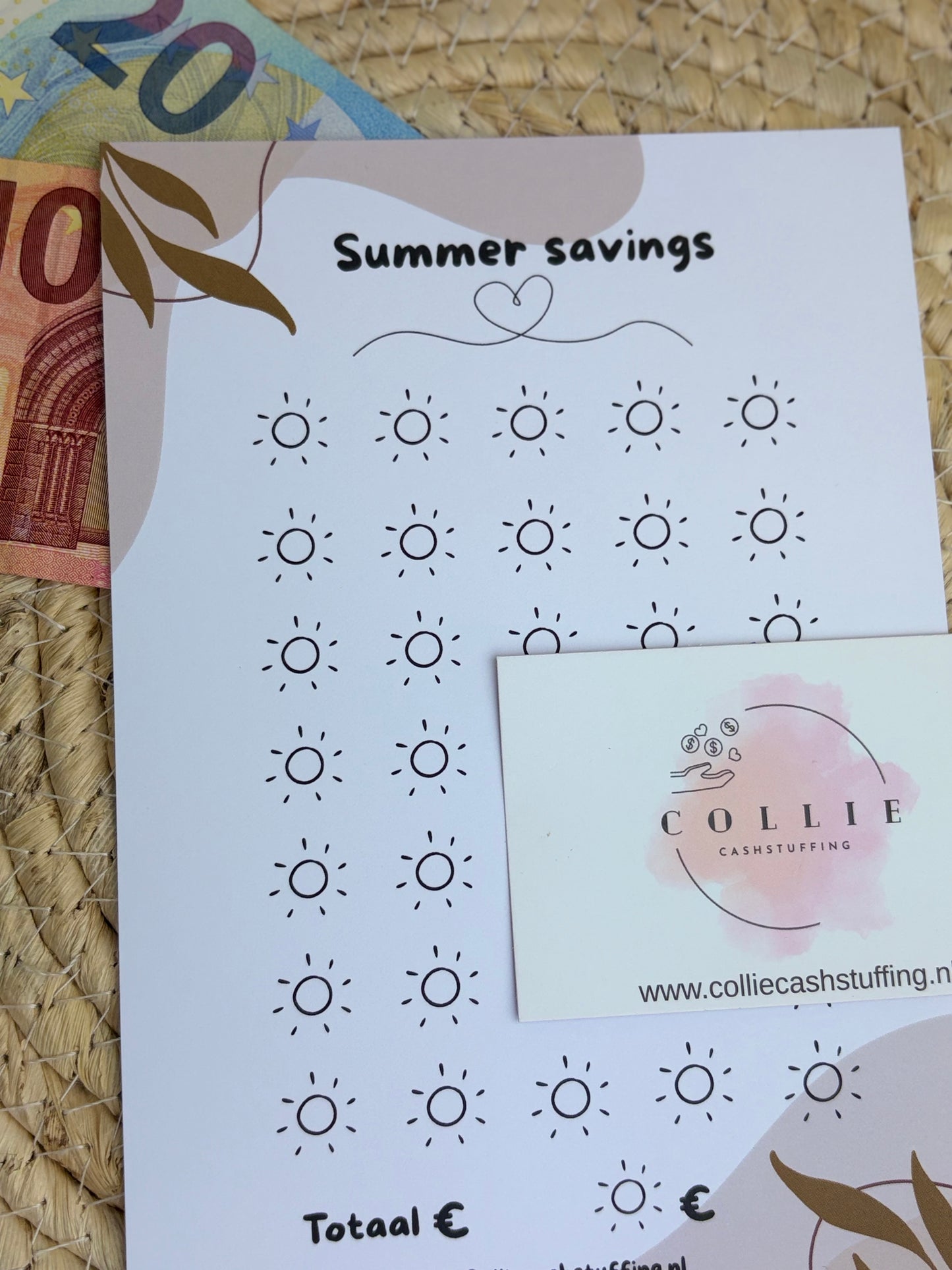 Summer savings challenge japandi A5