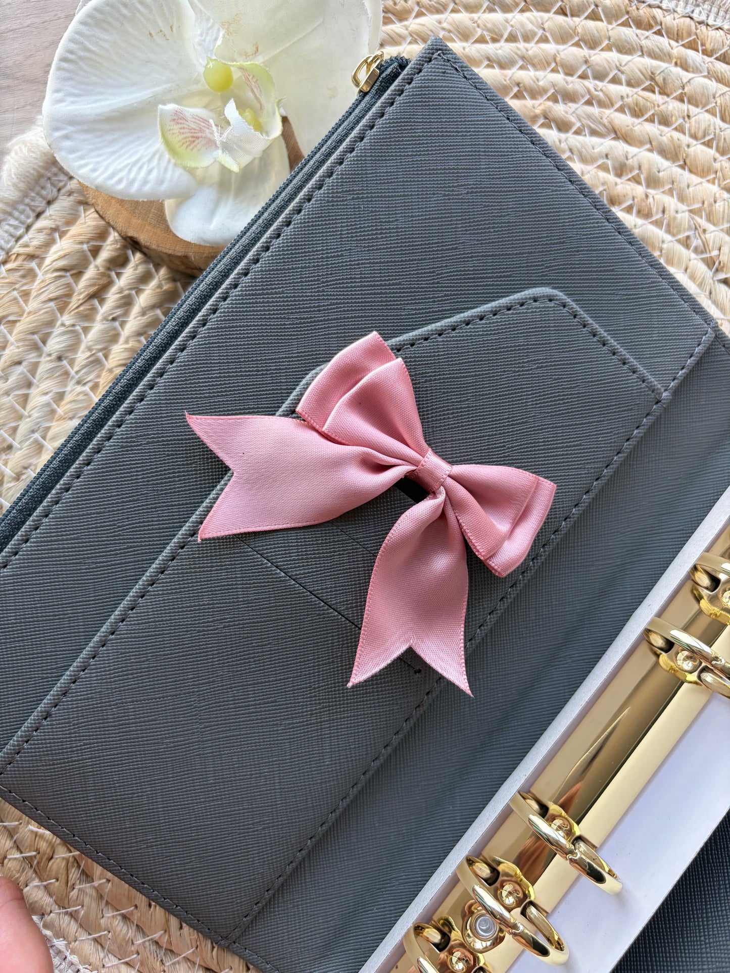 Binder bow oud roze