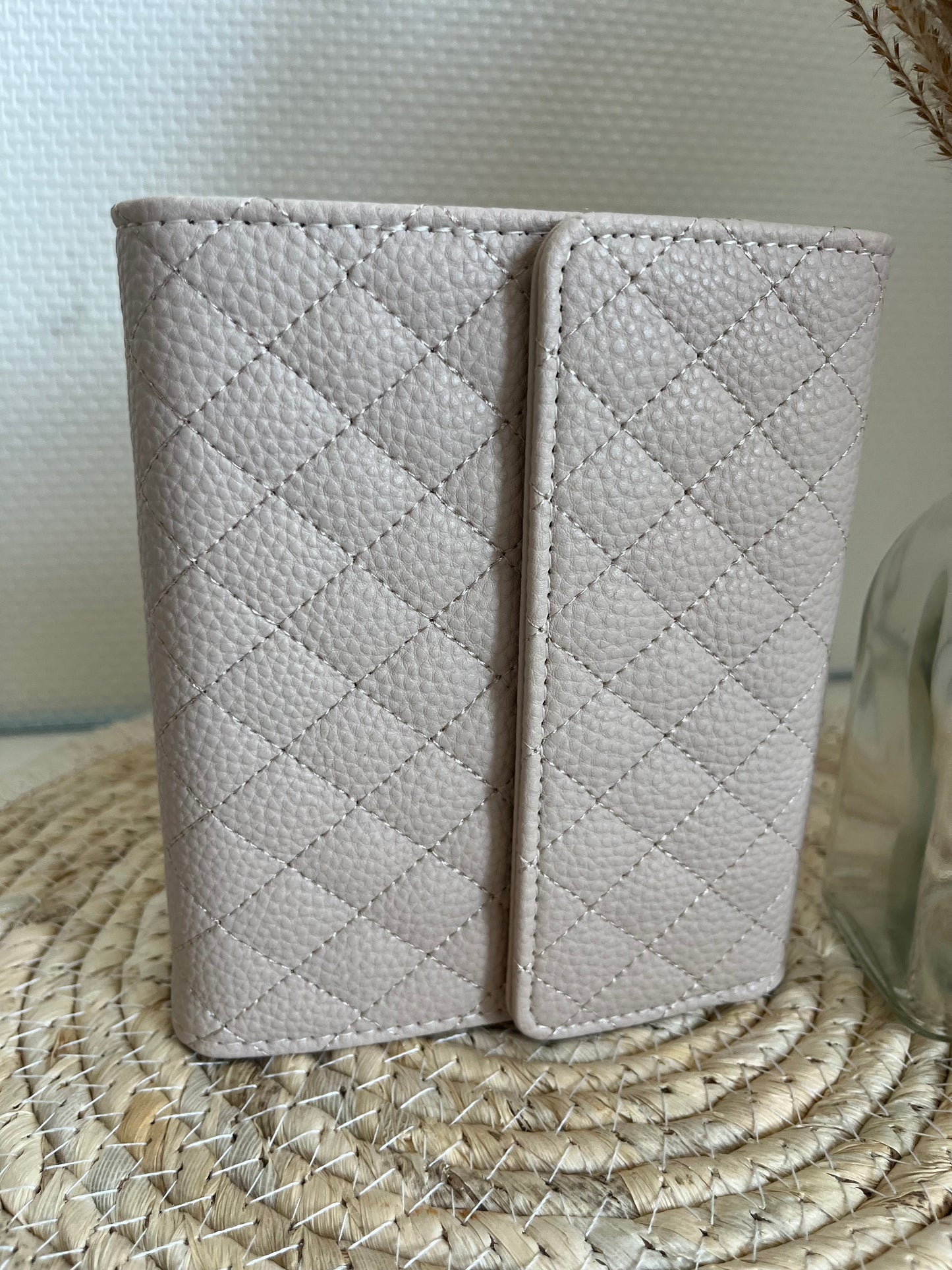 A7 luxe portemonnee binder pebble beige