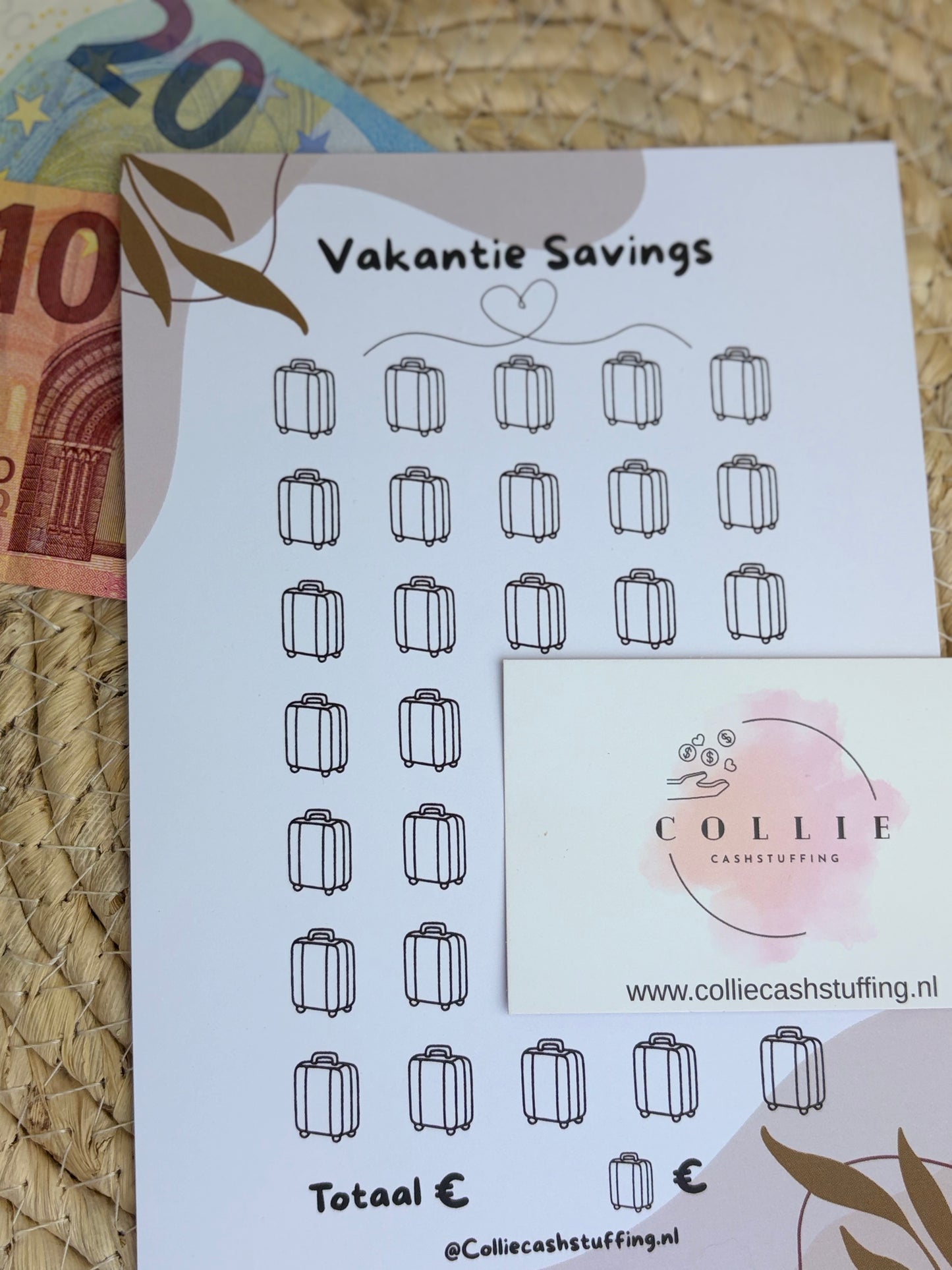 Vakantie savings challenge japandi A5