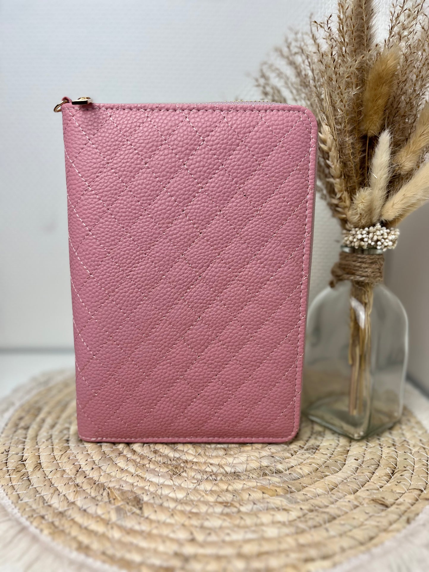Luxe rits binder roze