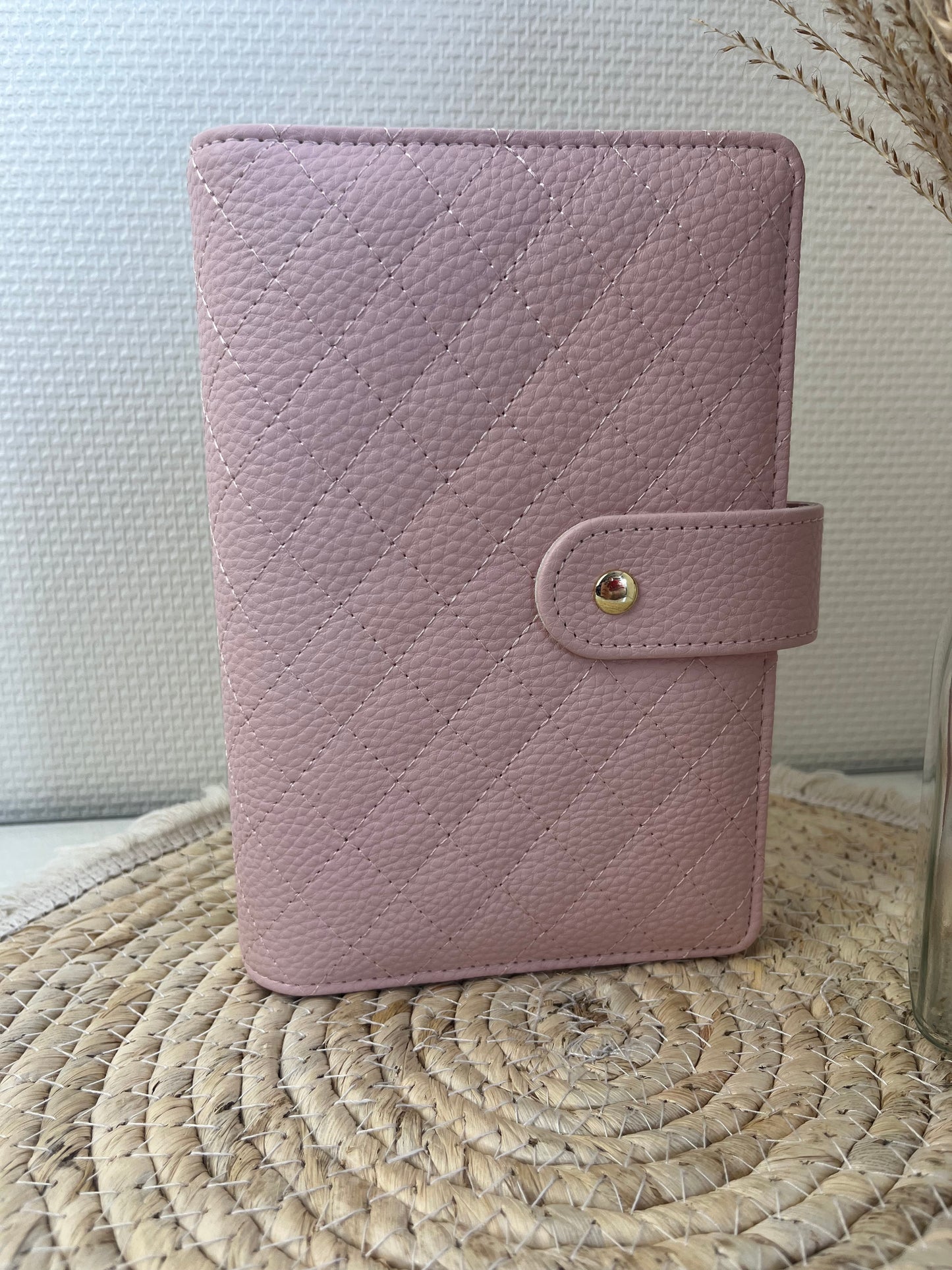 Luxe pebble binder zacht roze