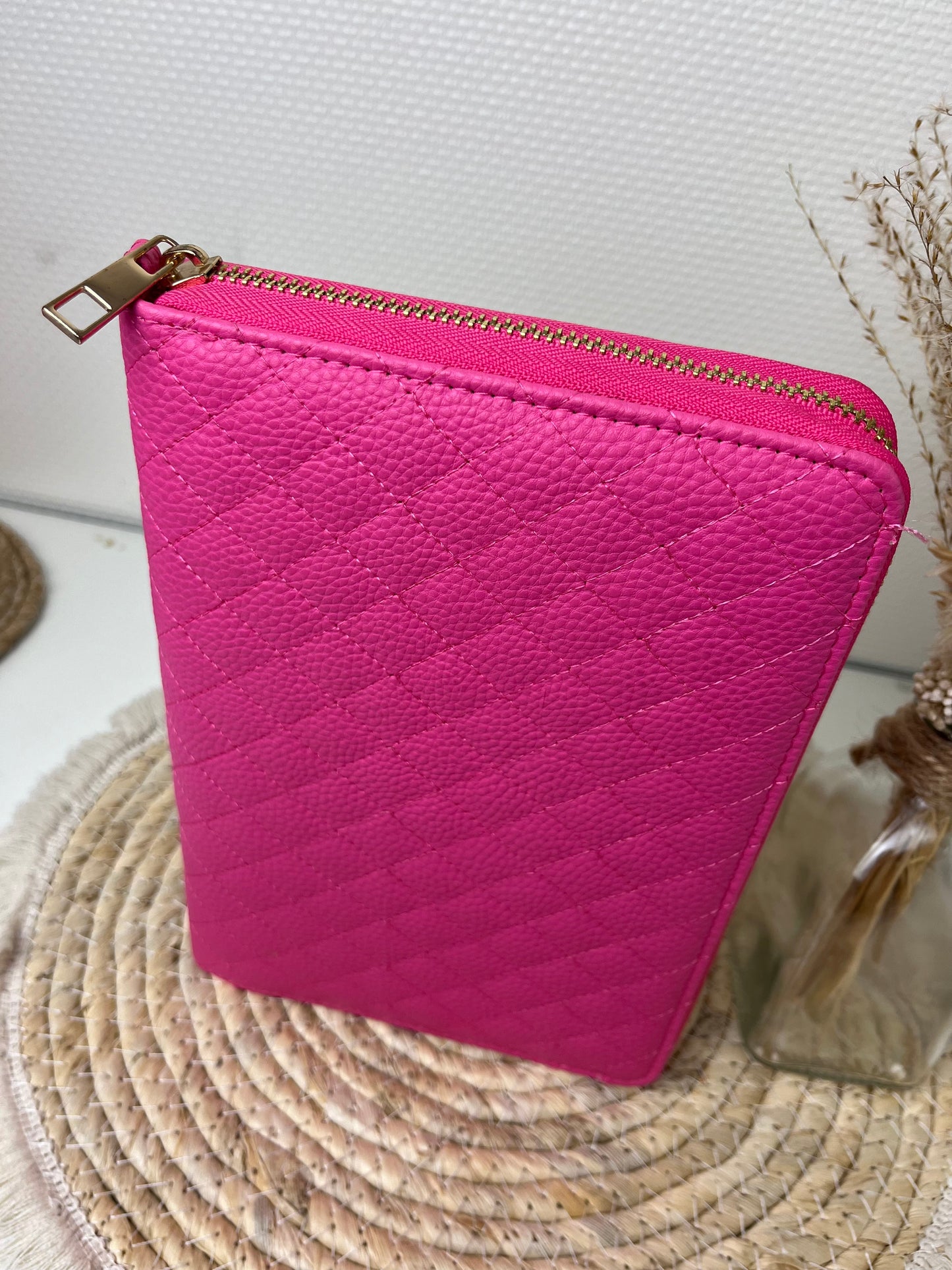 Luxe rits binder hot pink