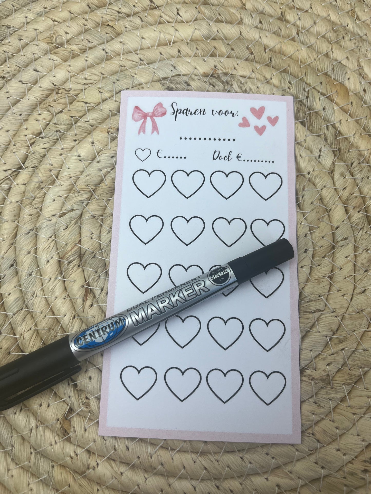 Sparen voor de kinderen roze