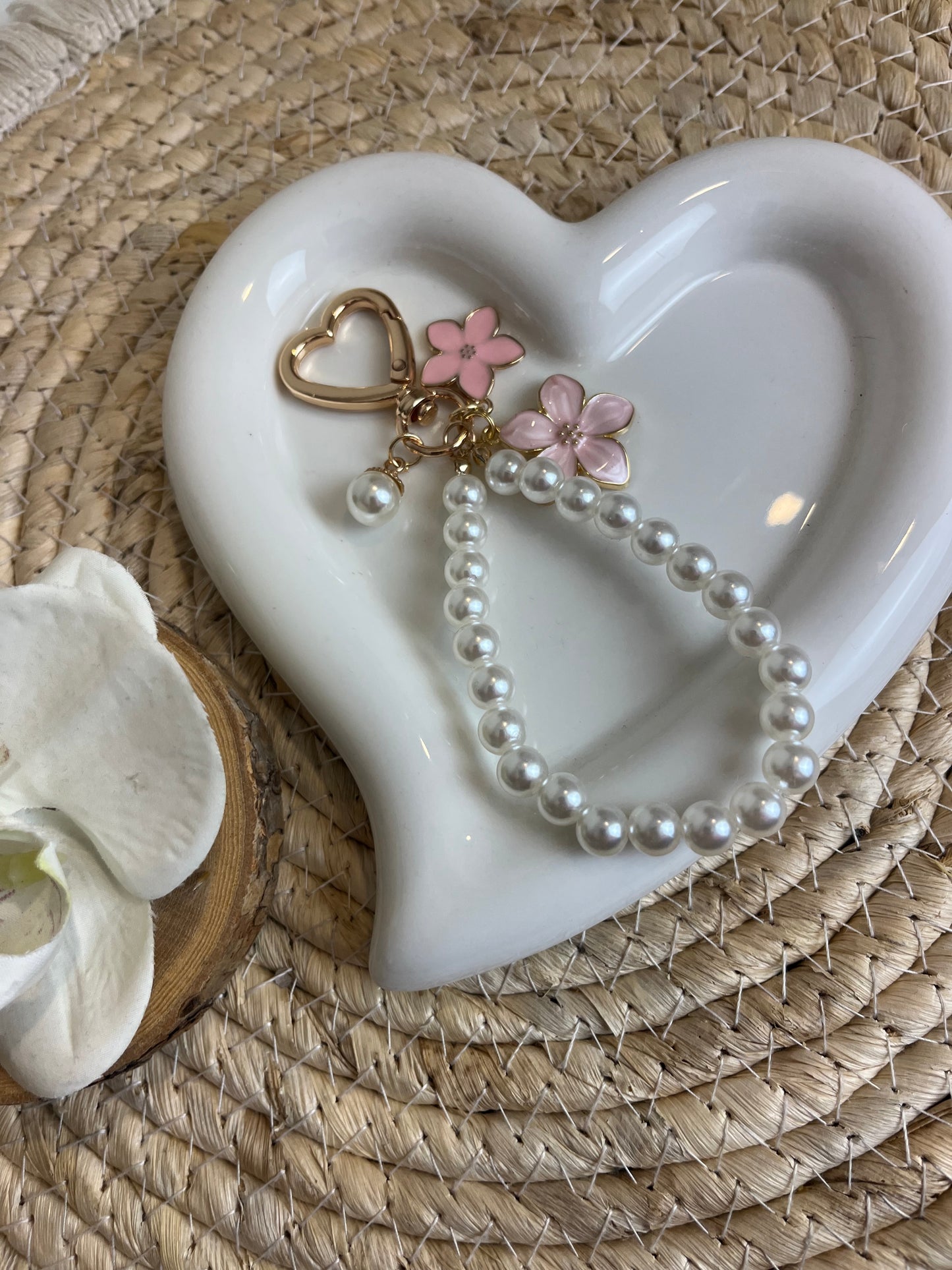 Hanger roze 2 bloemen