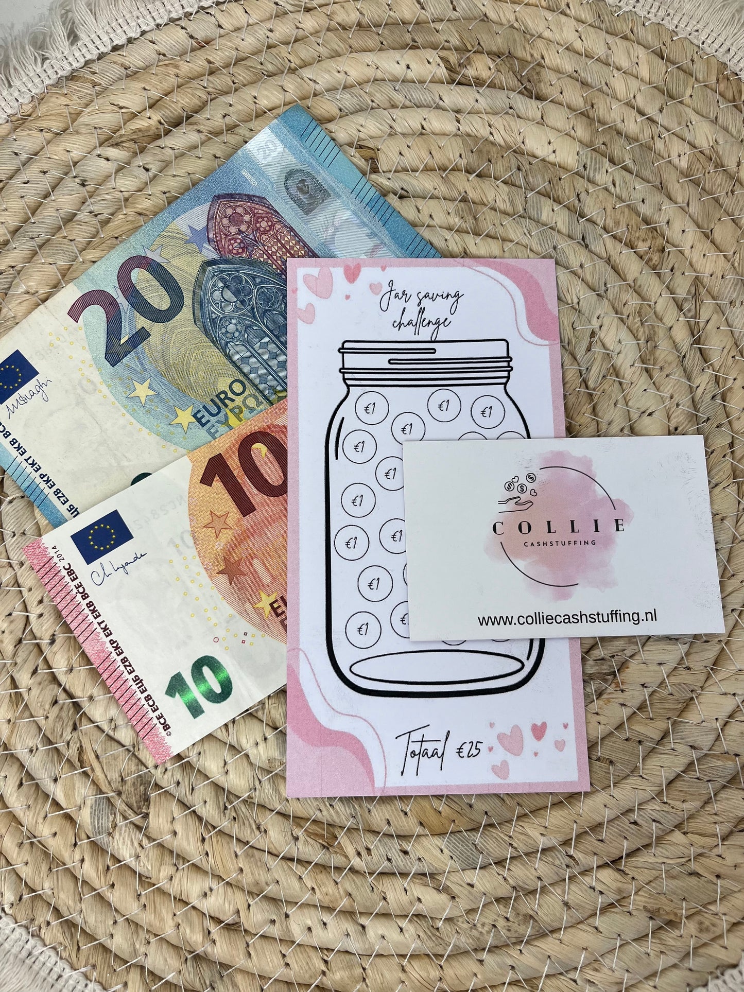 Jar saving challenges roze