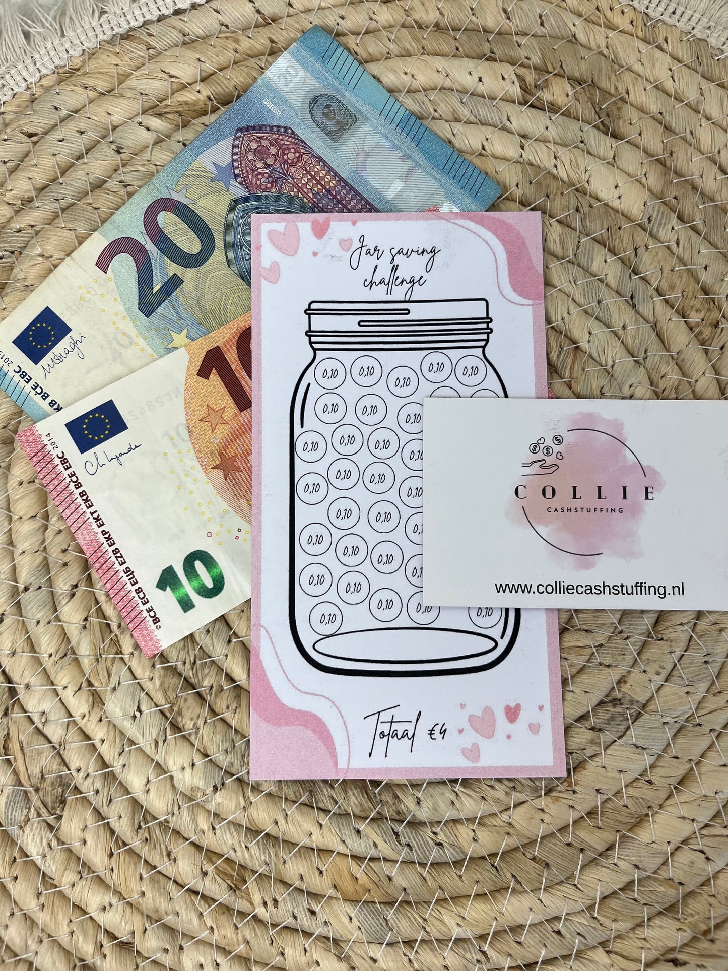 Jar saving challenges roze