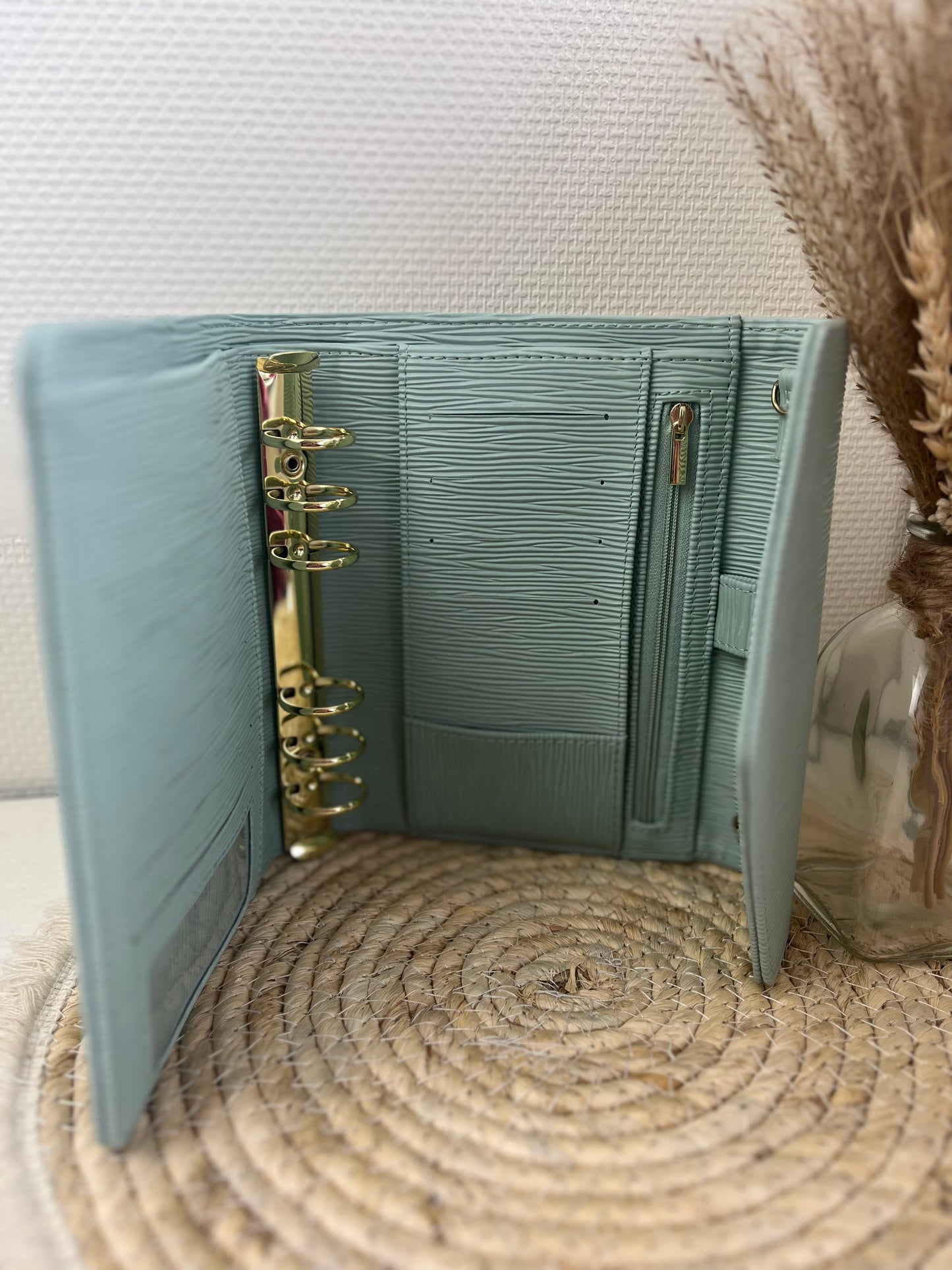 Envelop binder saffiano taupe