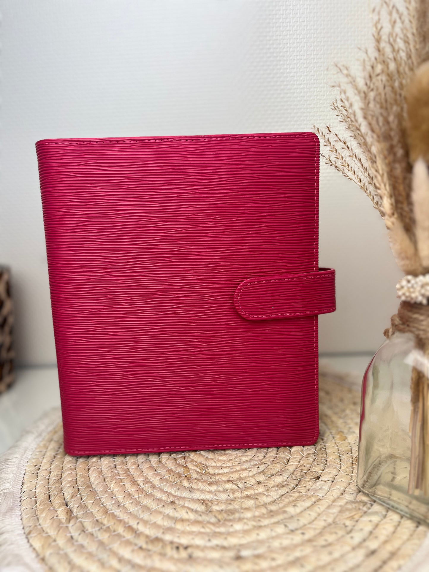 Luxe A5 binder fuchsia