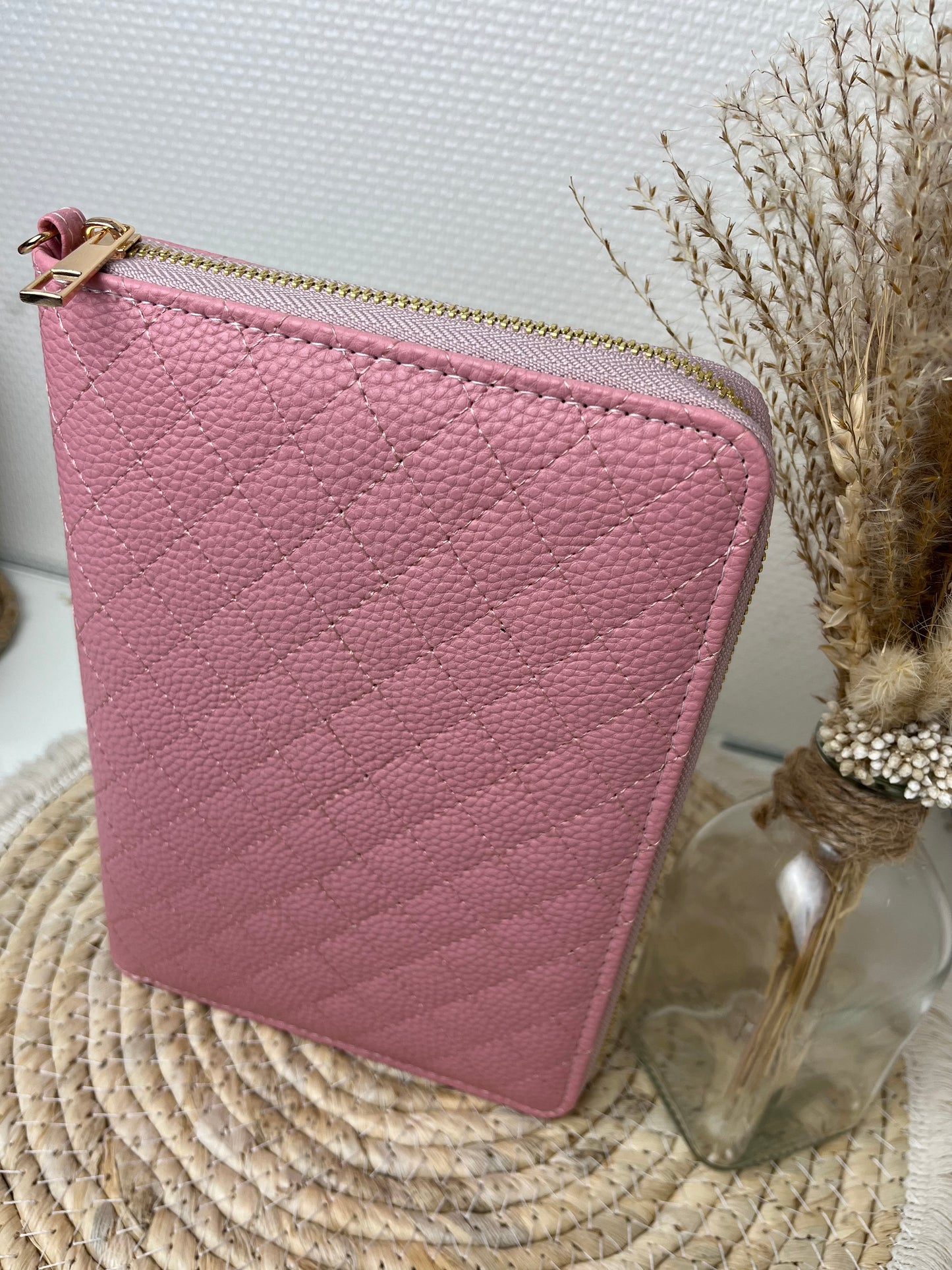 Luxe rits binder roze