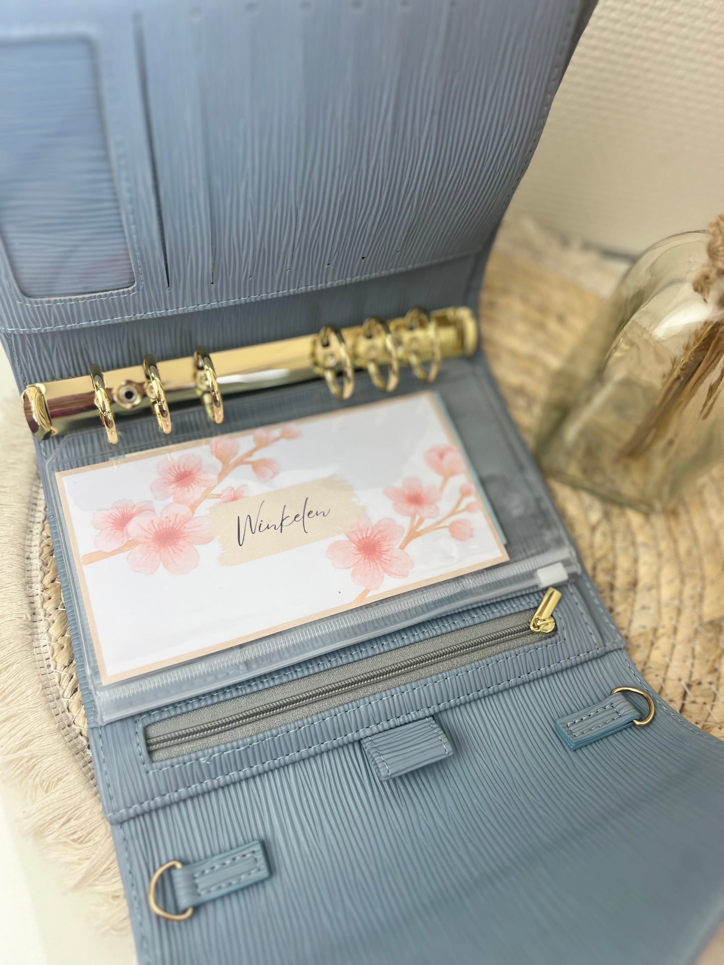 Envelop binder saffiano taupe