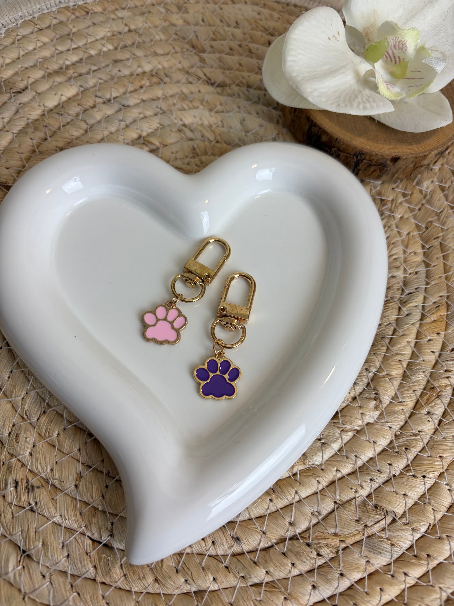 Dierenpootje hanger paars