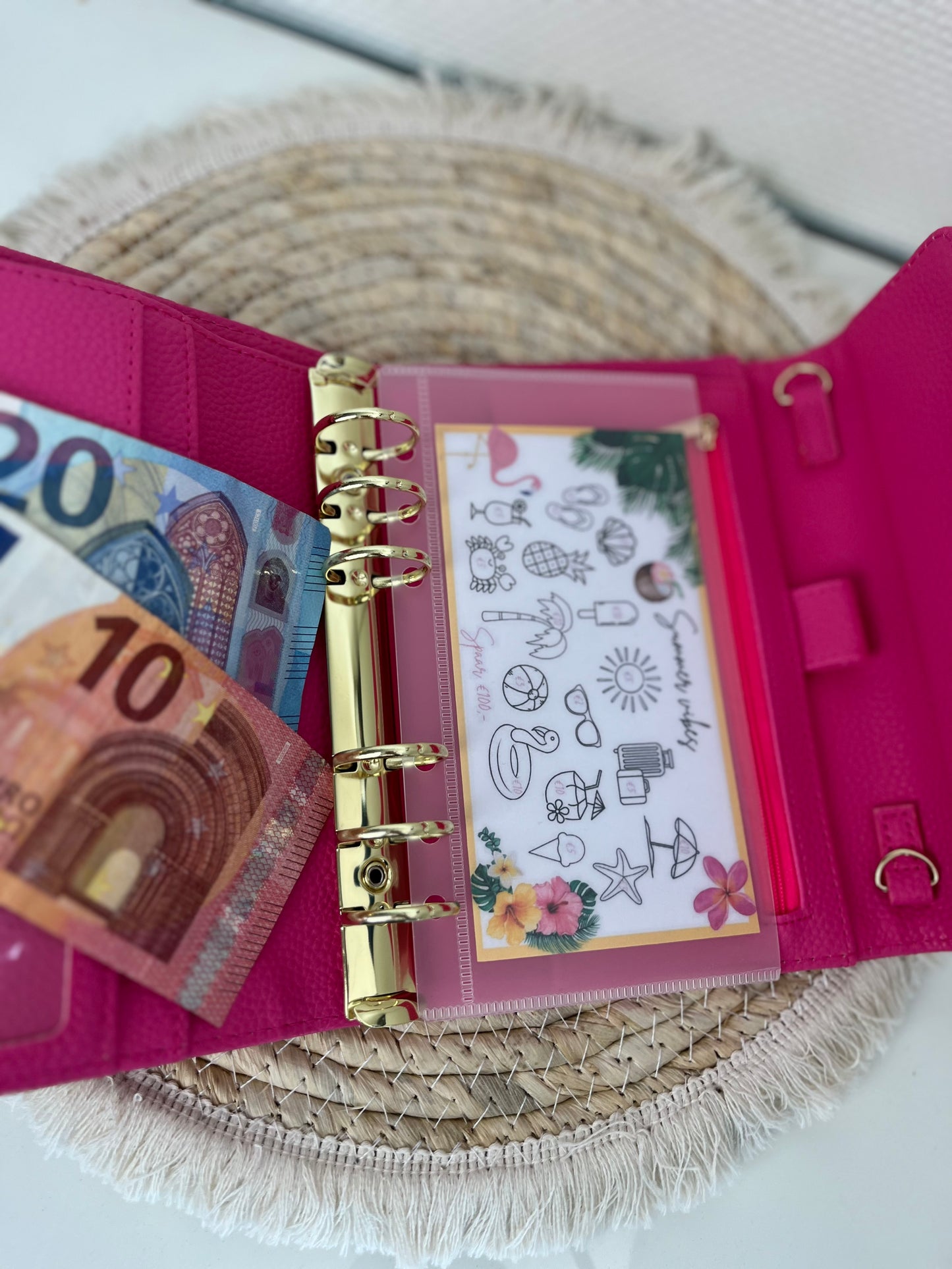 Luxe envelop binder pebble hotpink