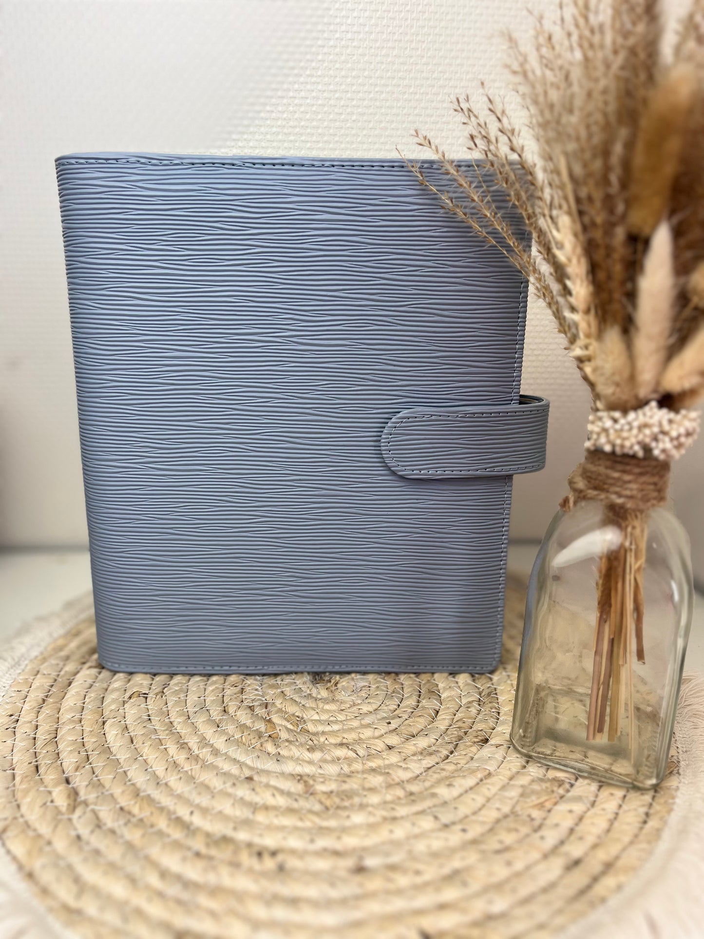 Luxe A5 binder jeans blauw