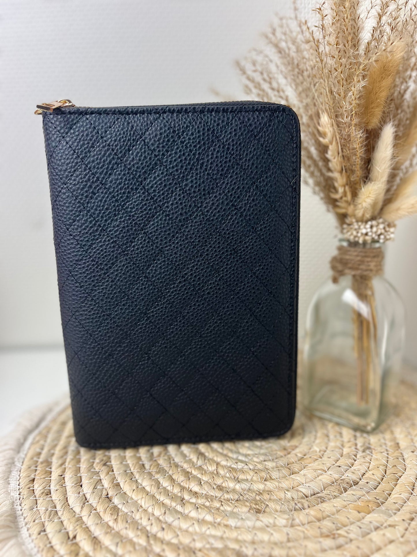 Luxe rits binder zwart