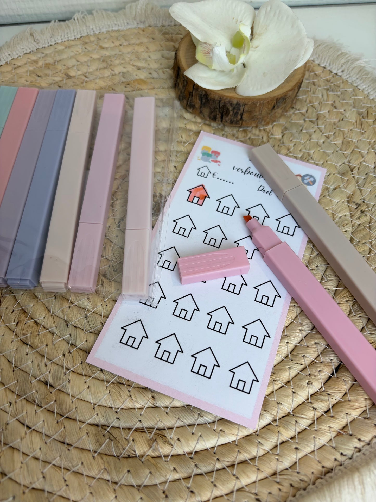 Stiften pastel kleur