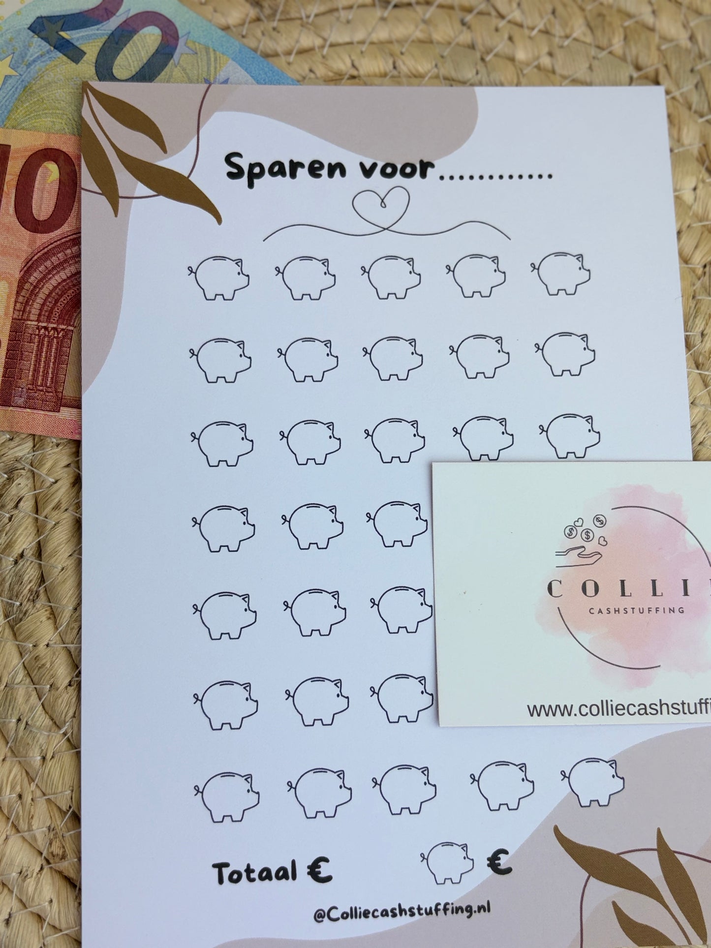 Sparen voor… savings challenge japandi A5