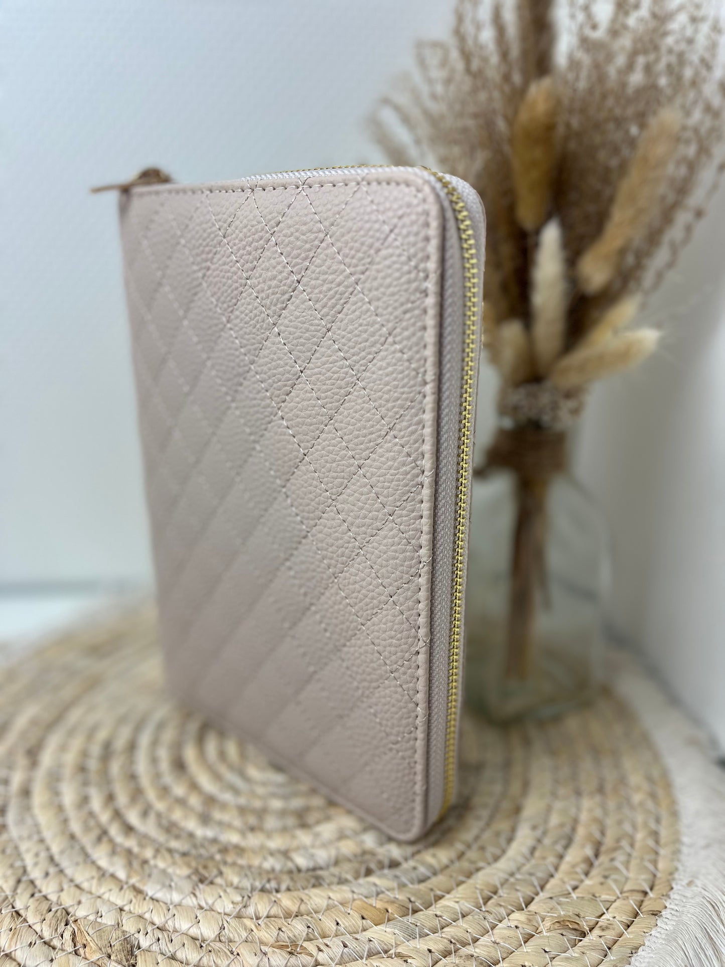 Luxe rits binder a6 beige