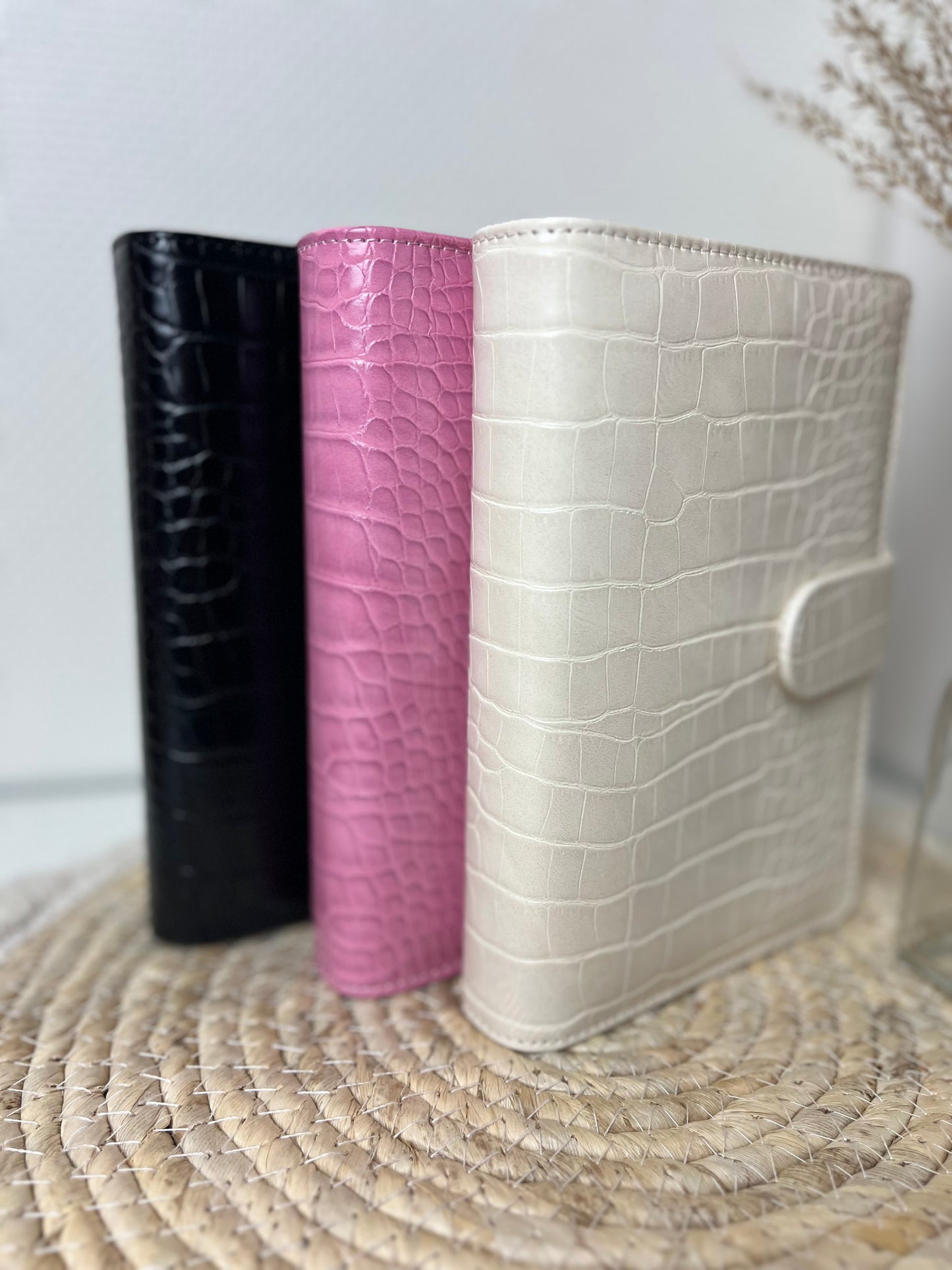 Binder croco zwart A6