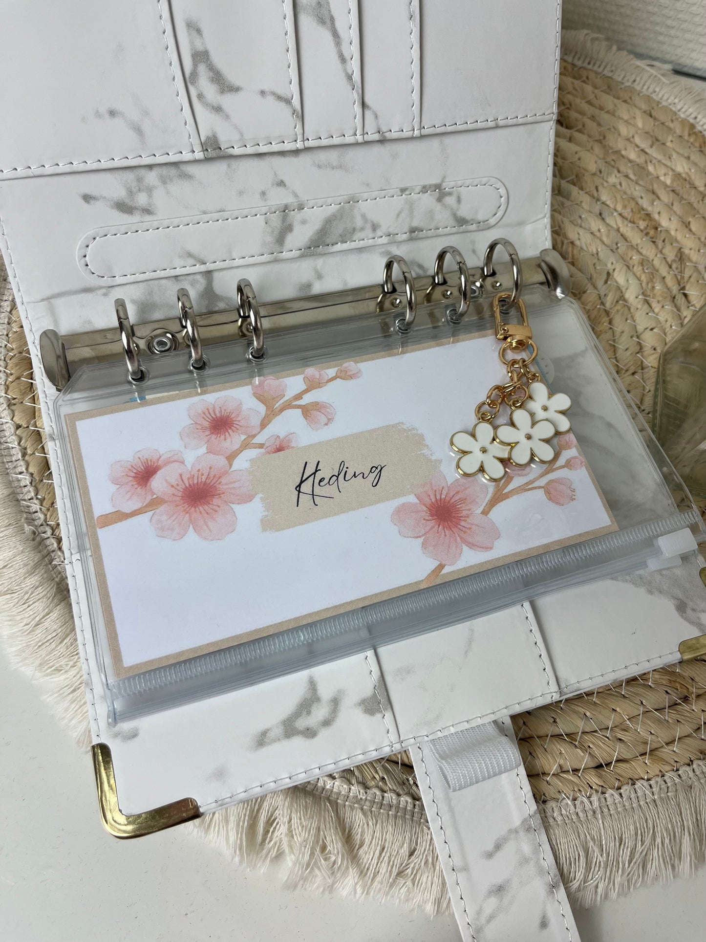 Binder marble wit met zippers
