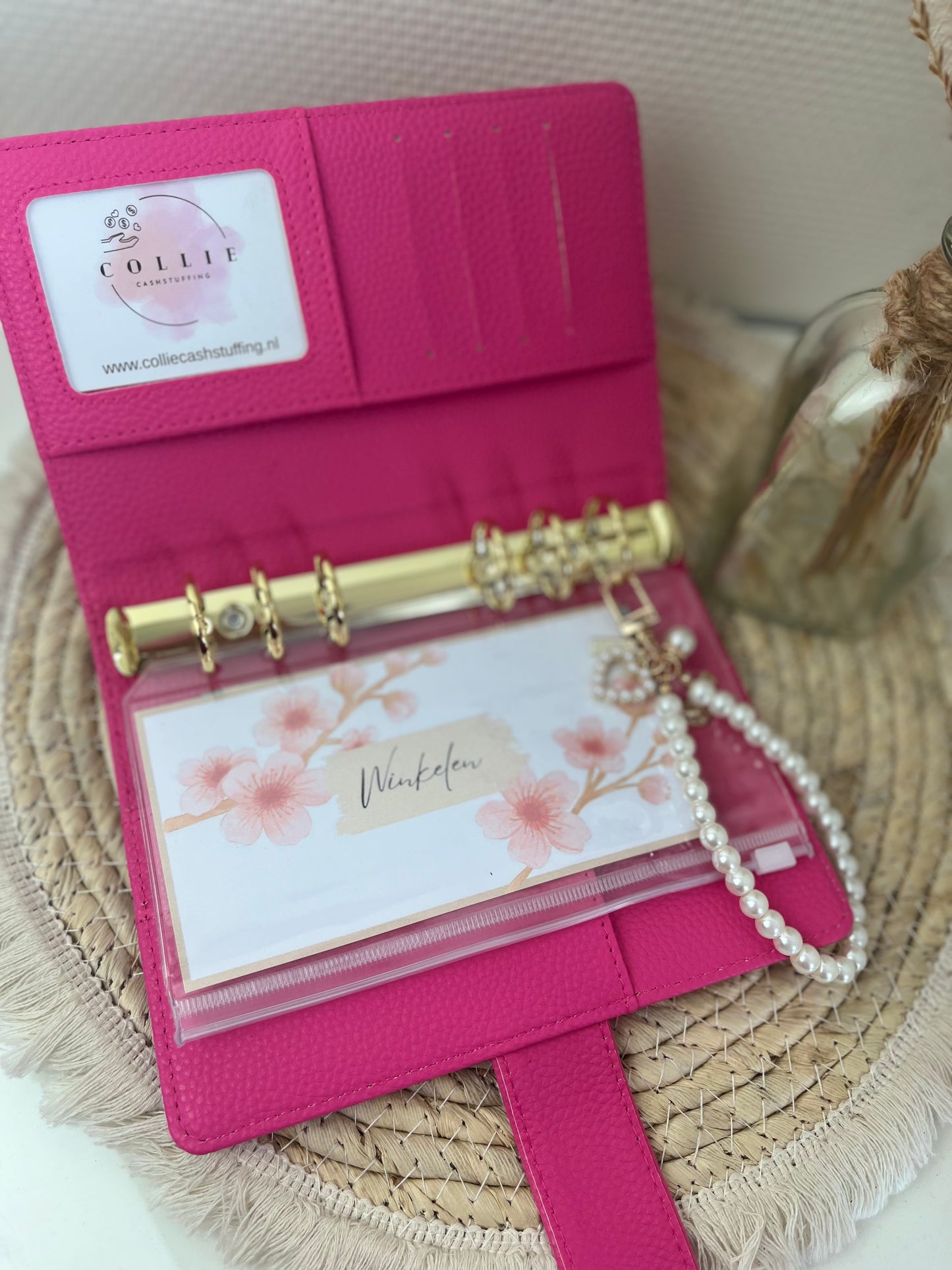 Luxe pebble binder hotpink