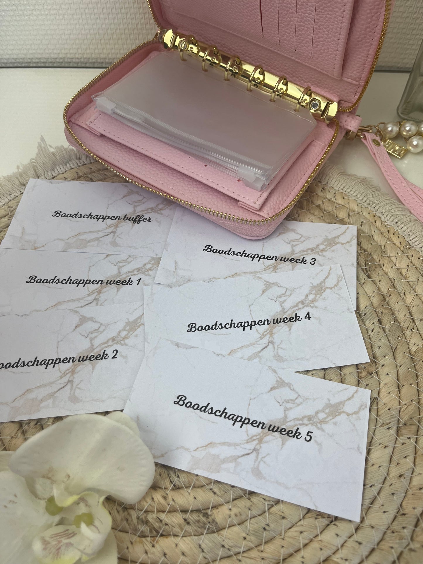 A7 boodschappen set marble
