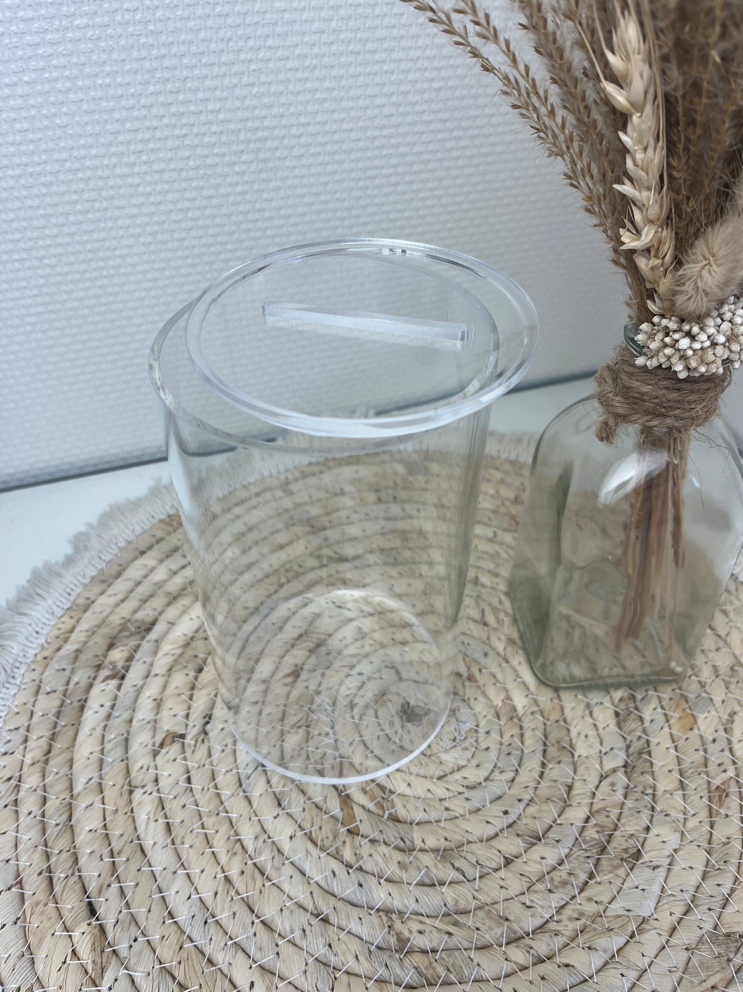 Spaarpot acryl met deksel