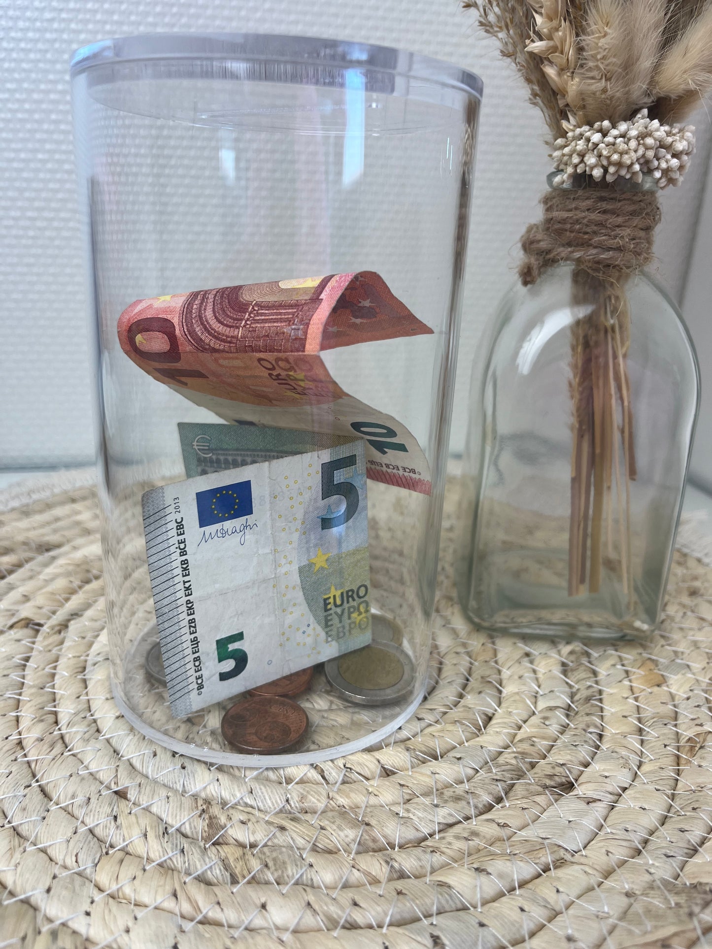 Spaarpot acryl met deksel