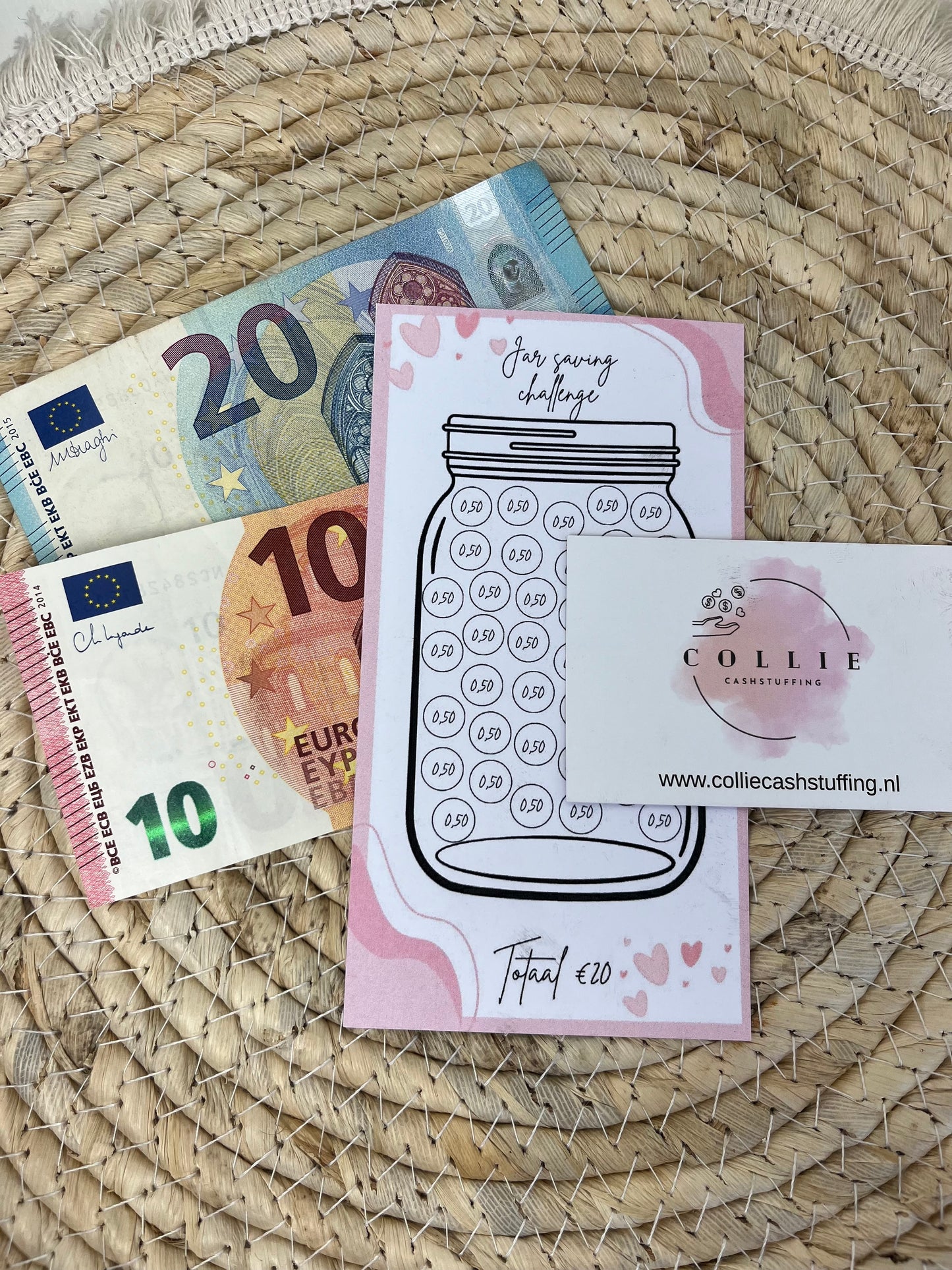 Jar saving challenges roze