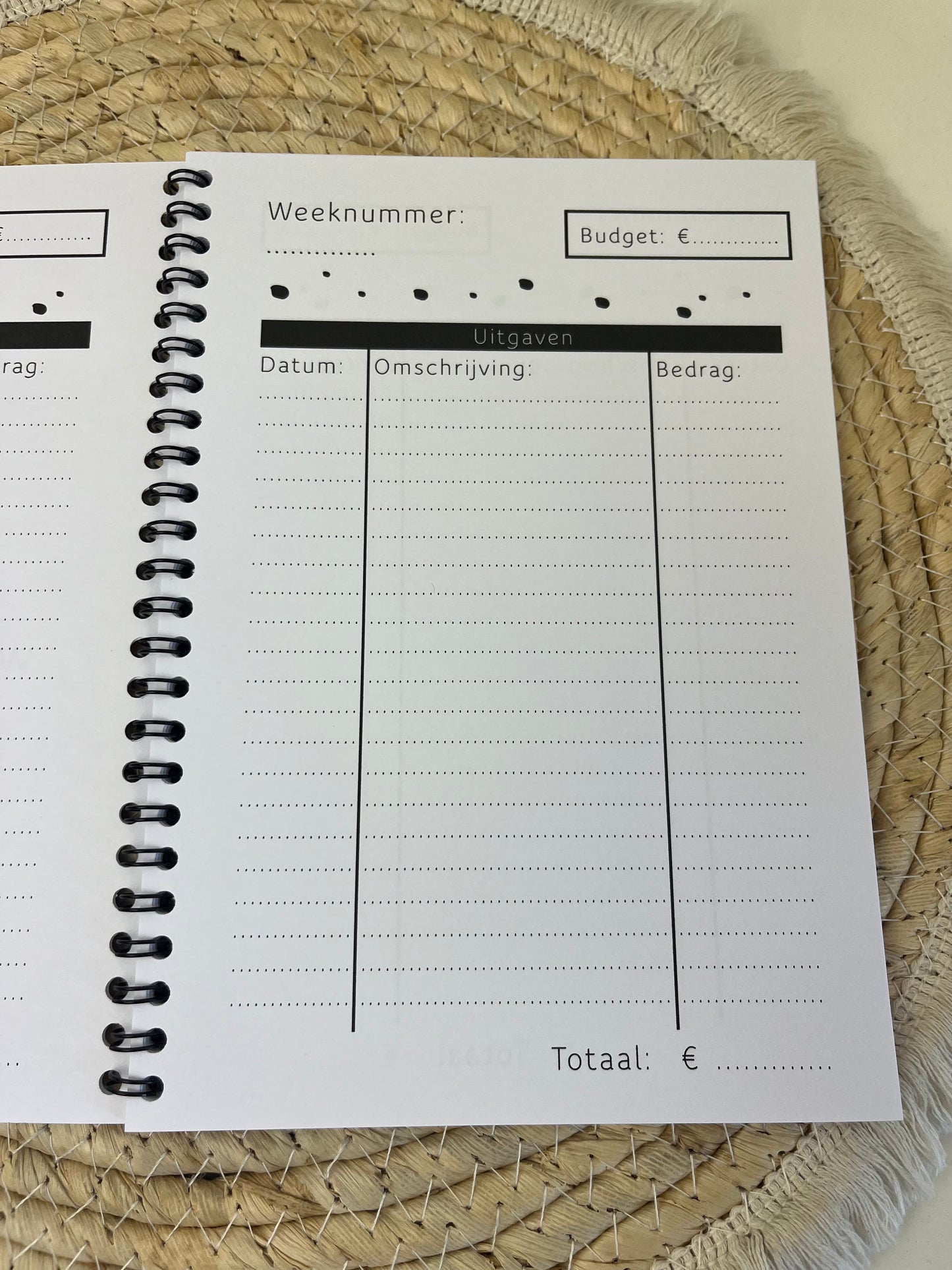 Uitgaven boekje