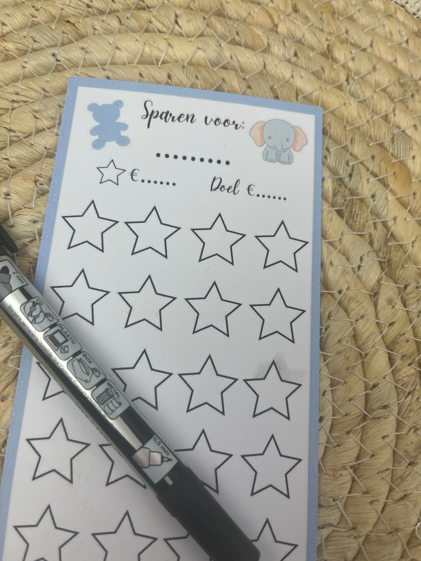Sparen voor de kinderen blauw