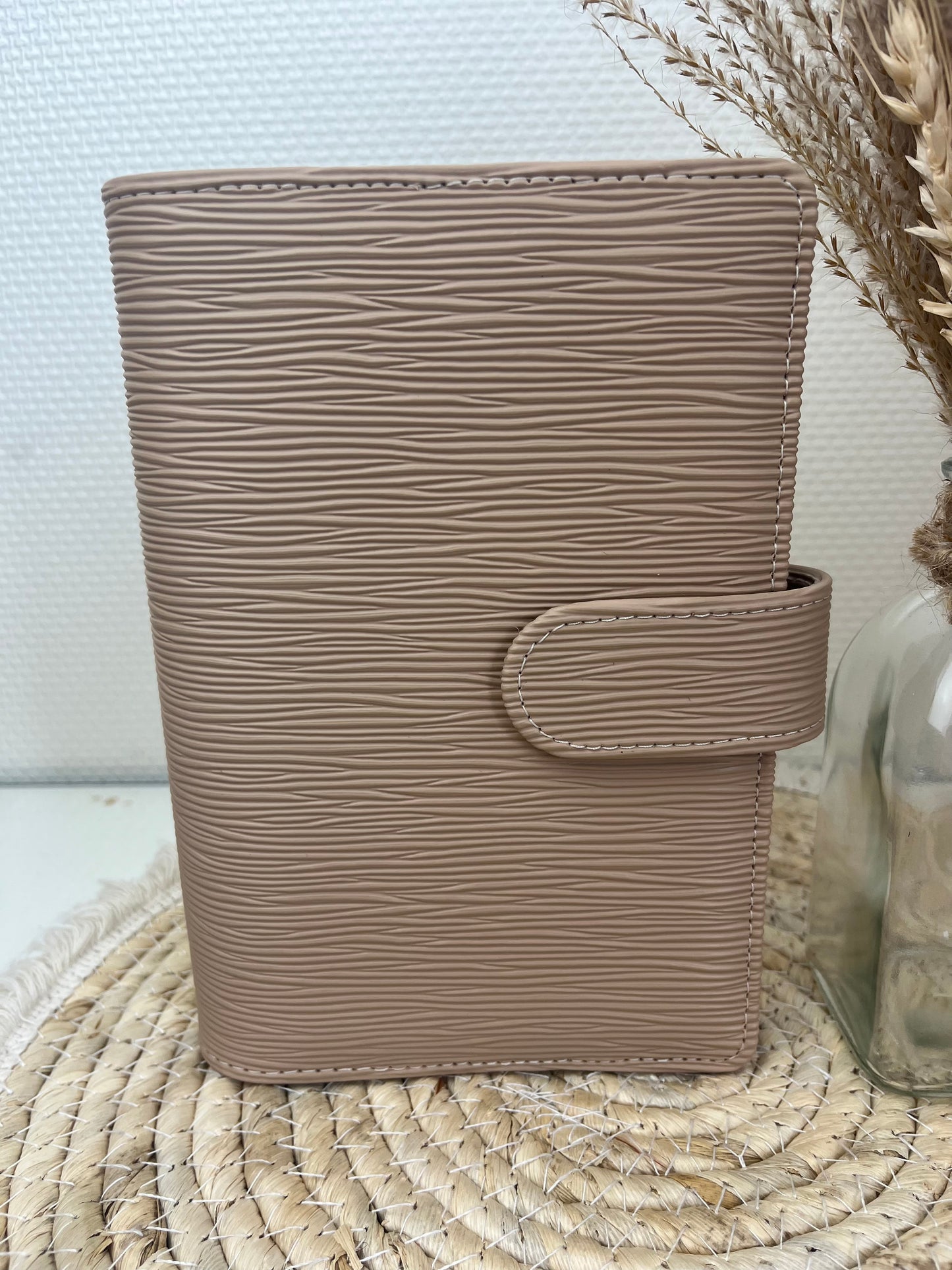 Saffiano binder camel