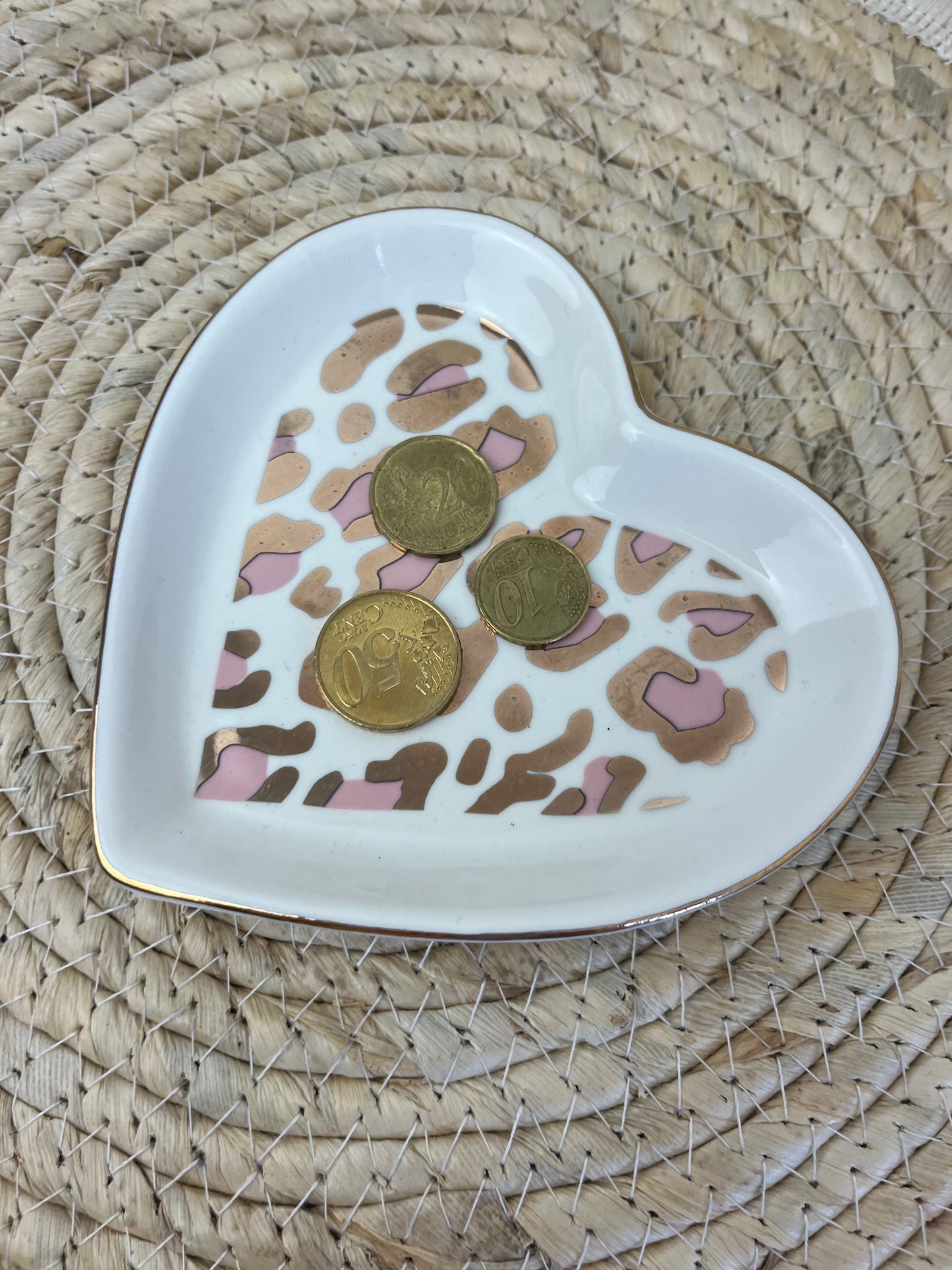 Geldschaaltje panter roze
