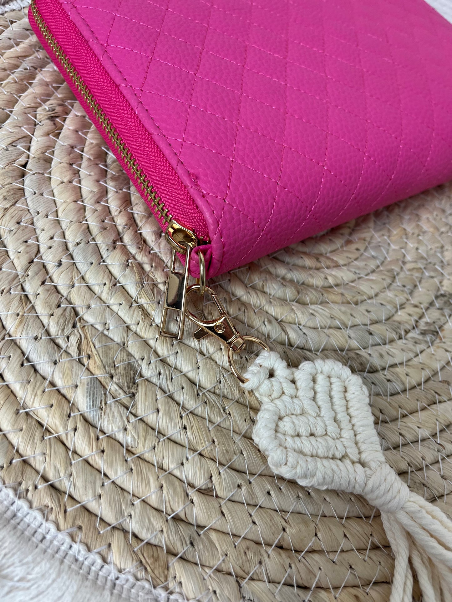 Luxe rits binder hot pink