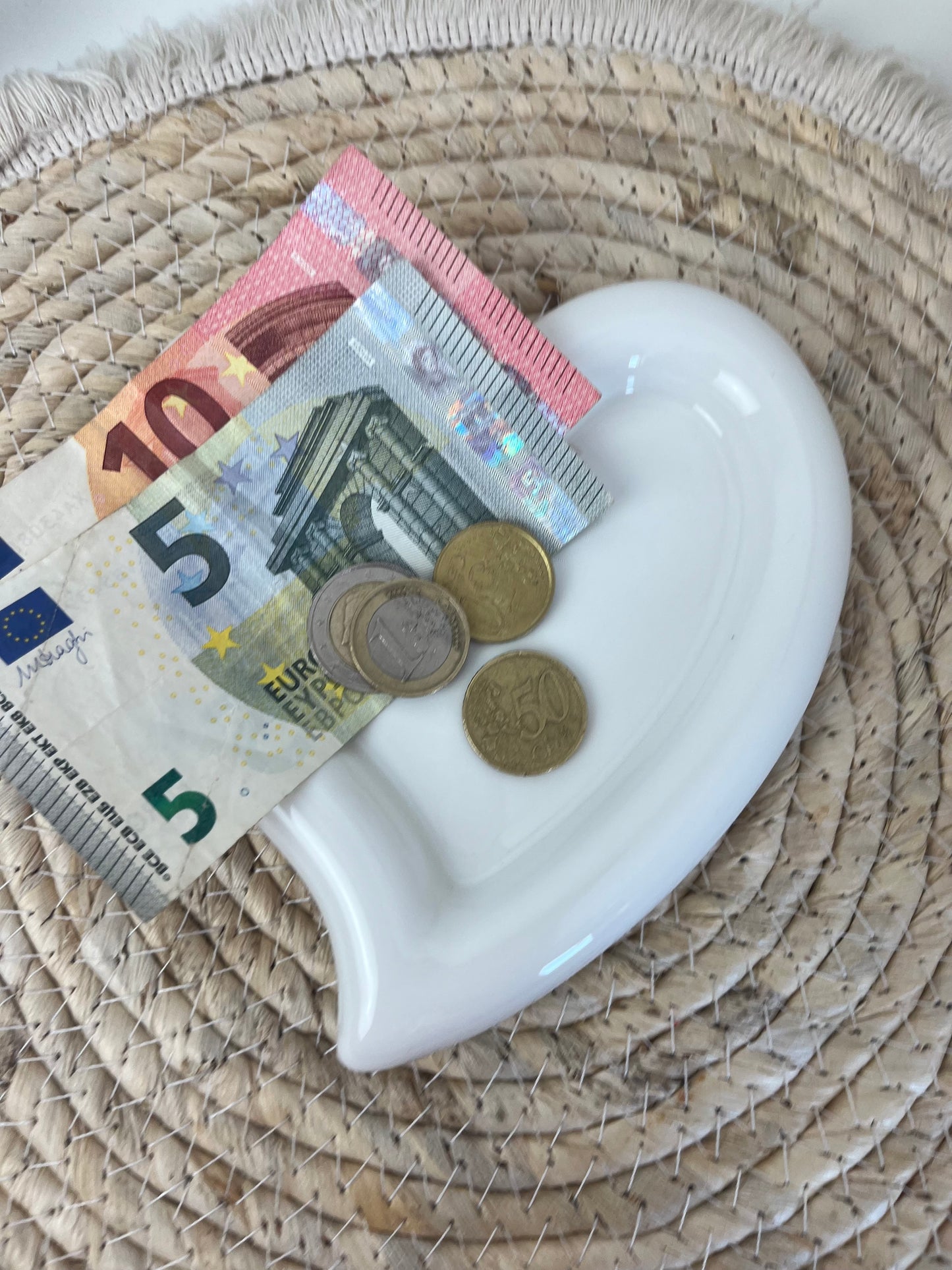 Geld schaaltje hart