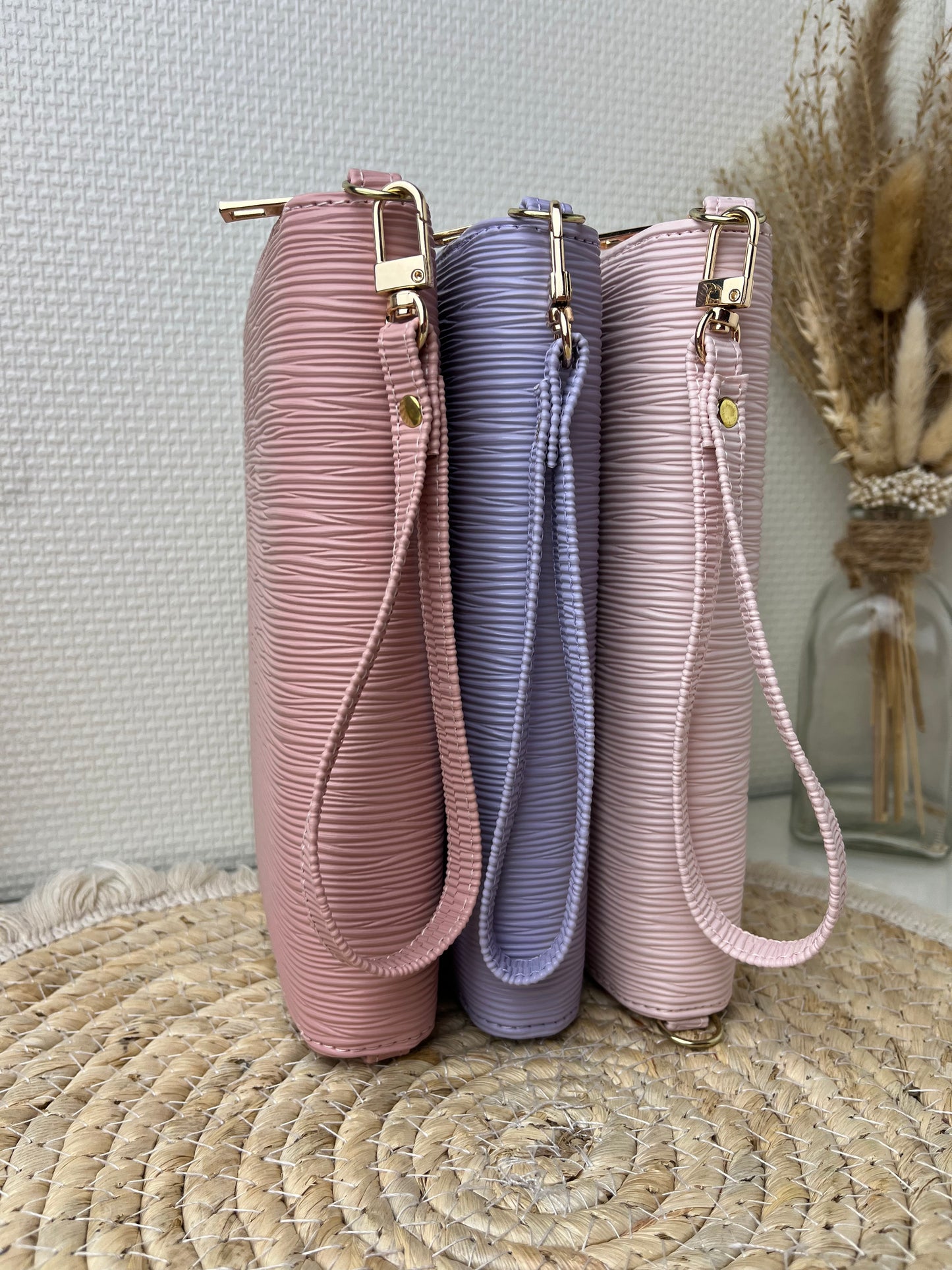A6 portemonnee binder licht roze