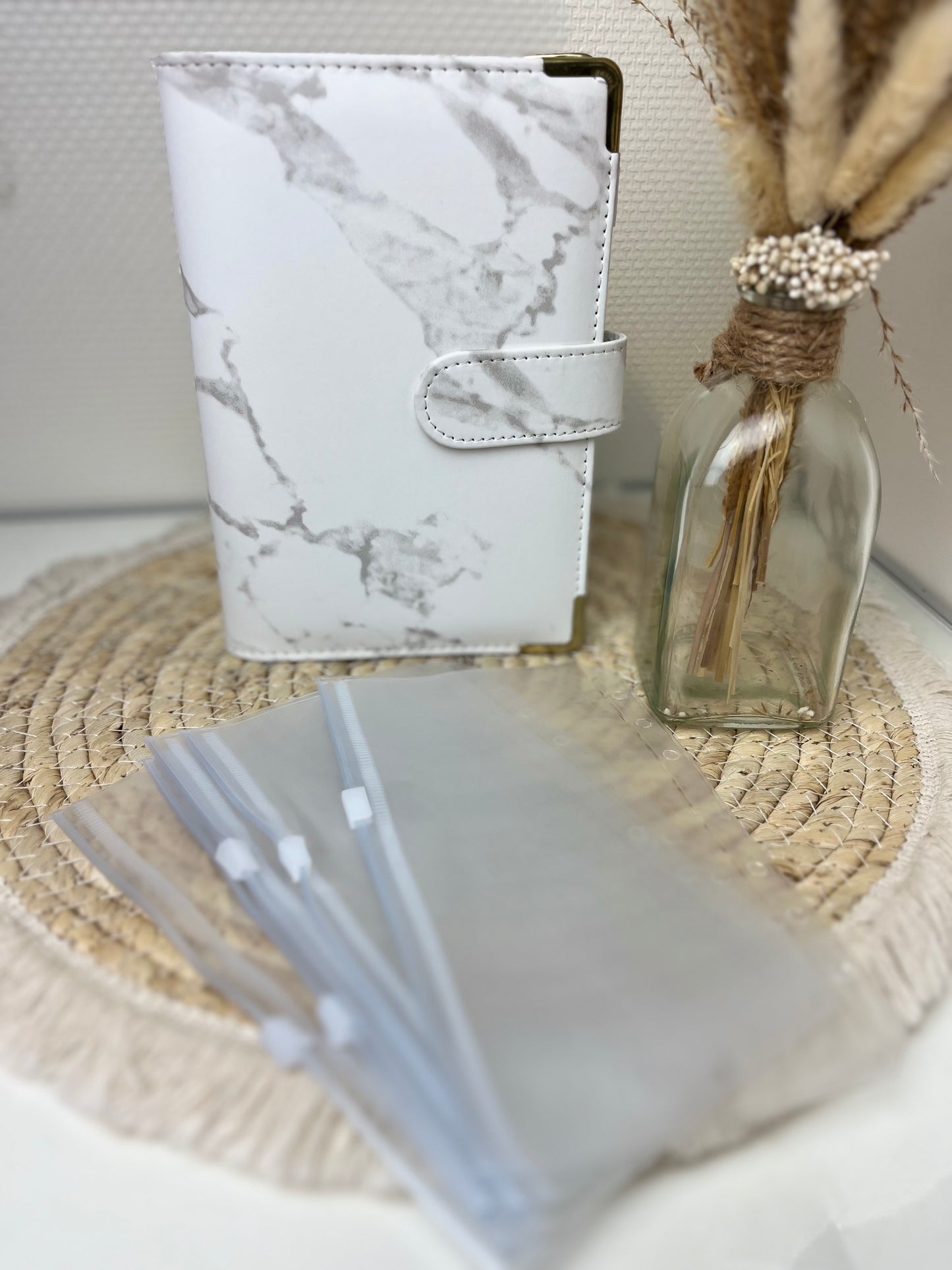 Binder marble wit met zippers
