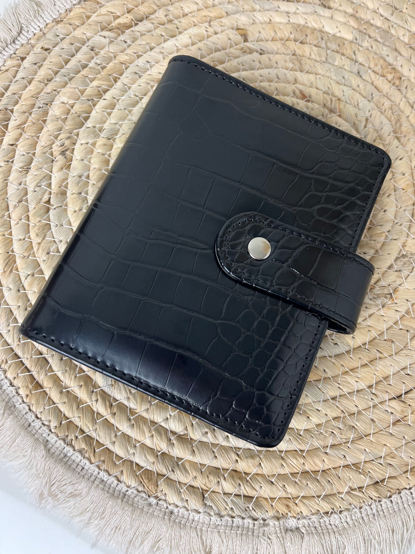 A7 binder croco zwart