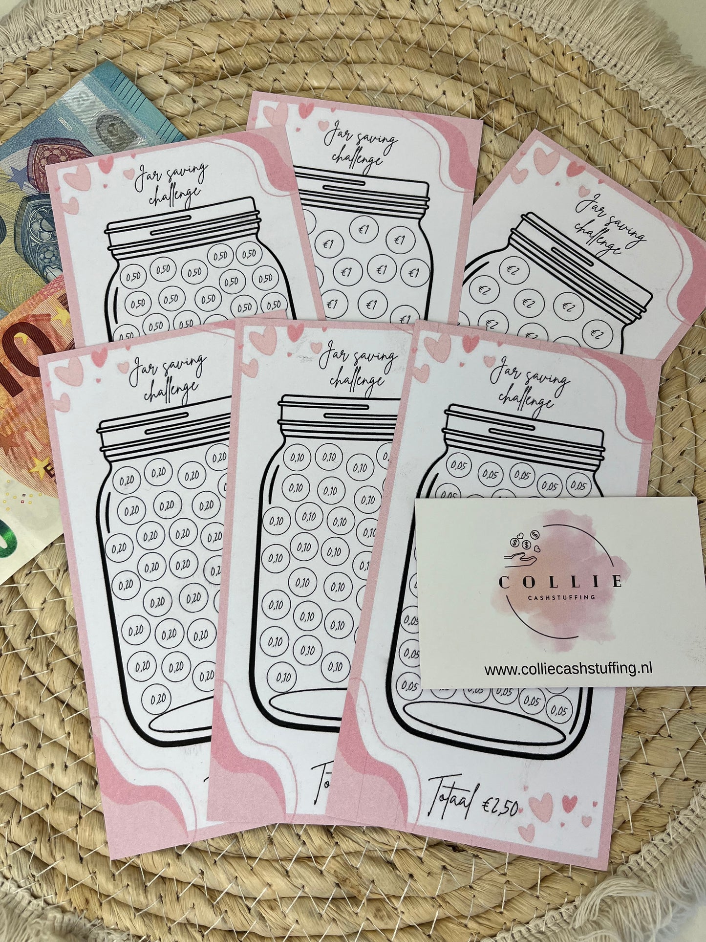 Jar saving challenges roze