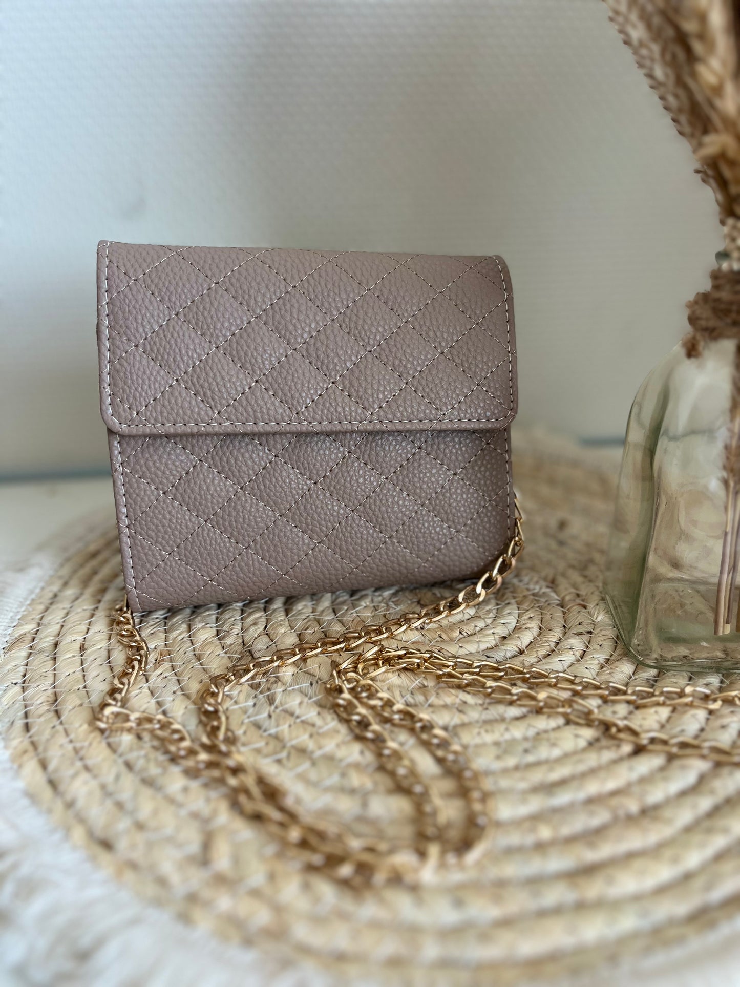 A7 luxe portemonnee binder pebble taupe