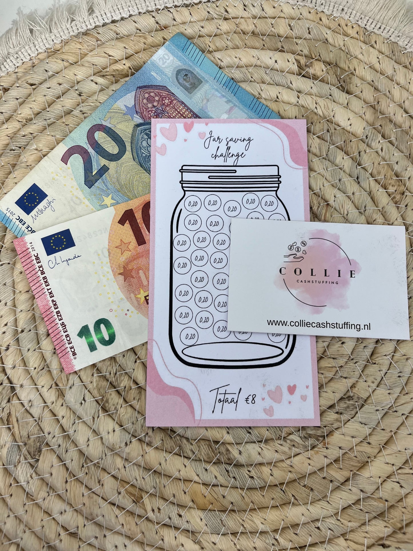 Jar saving challenges roze