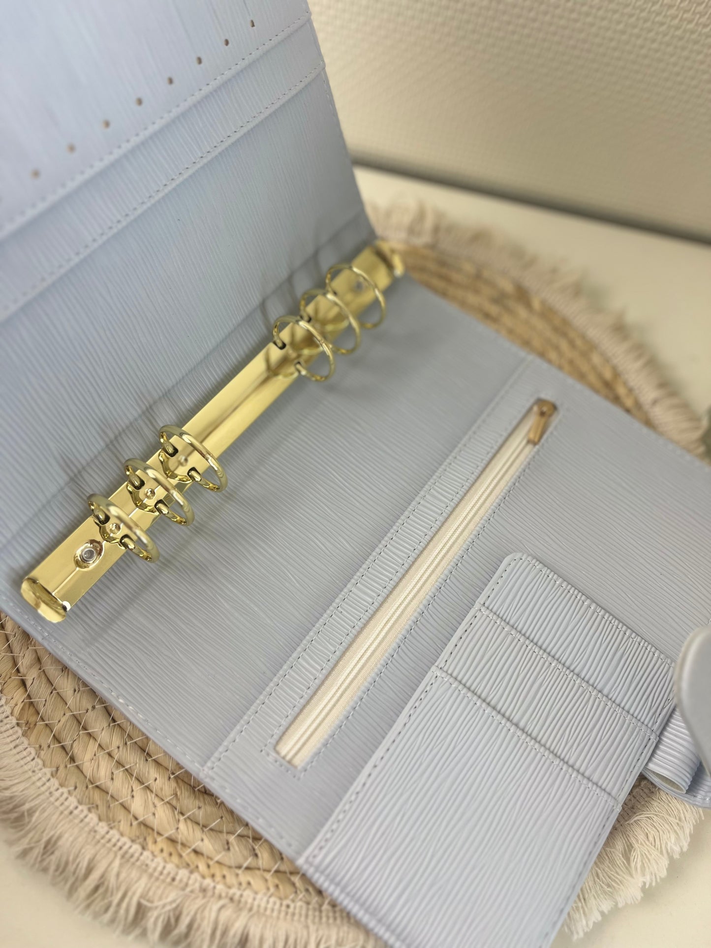 Luxe A5 binder ijsblauw