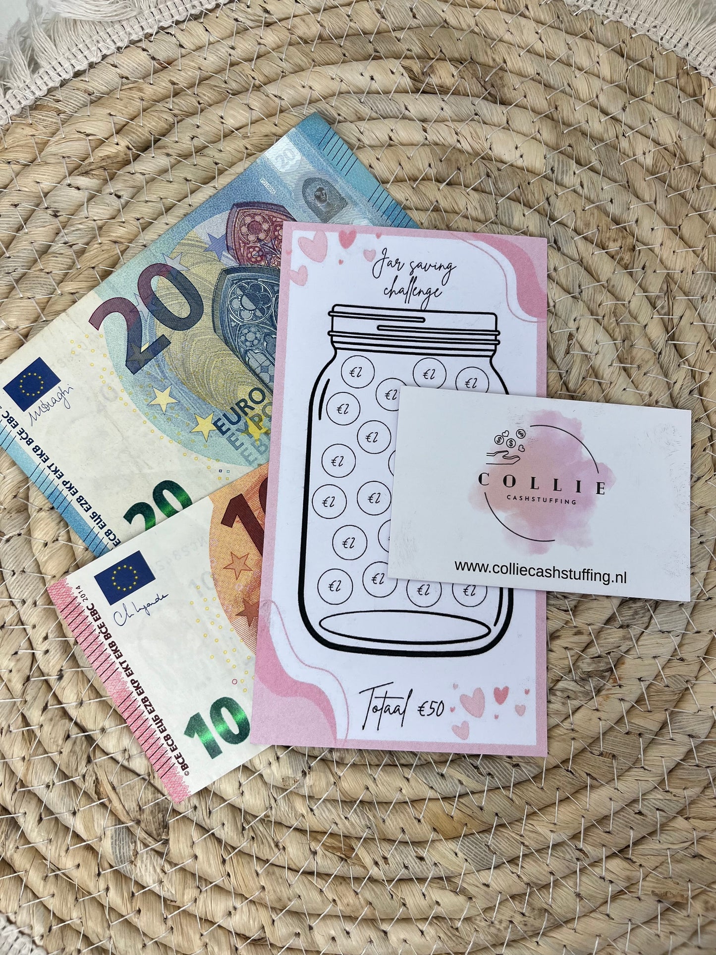 Jar saving challenges roze