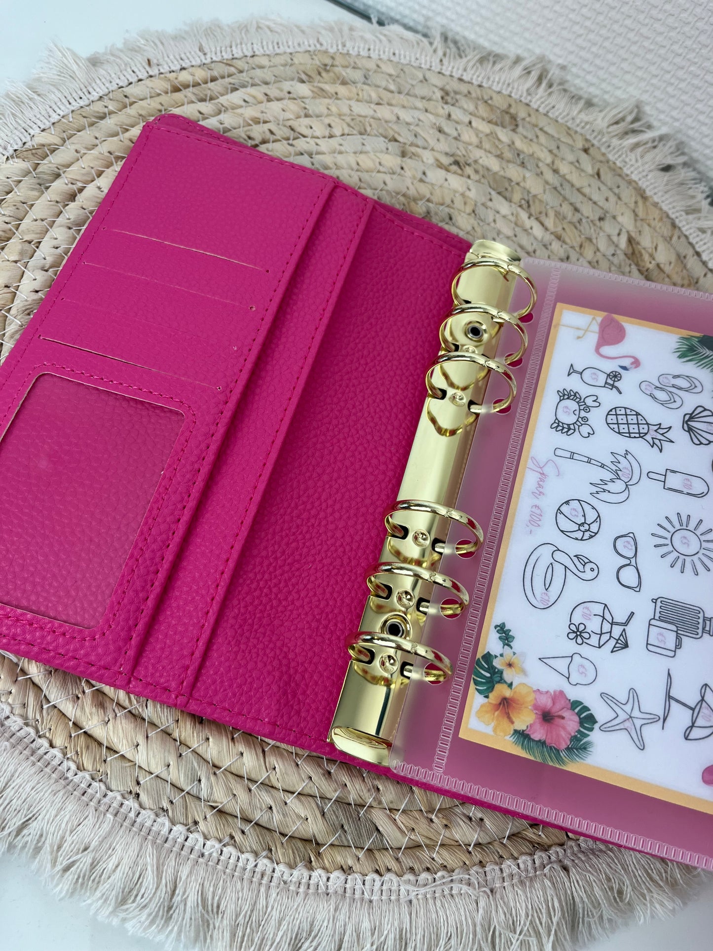 Luxe envelop binder pebble hotpink